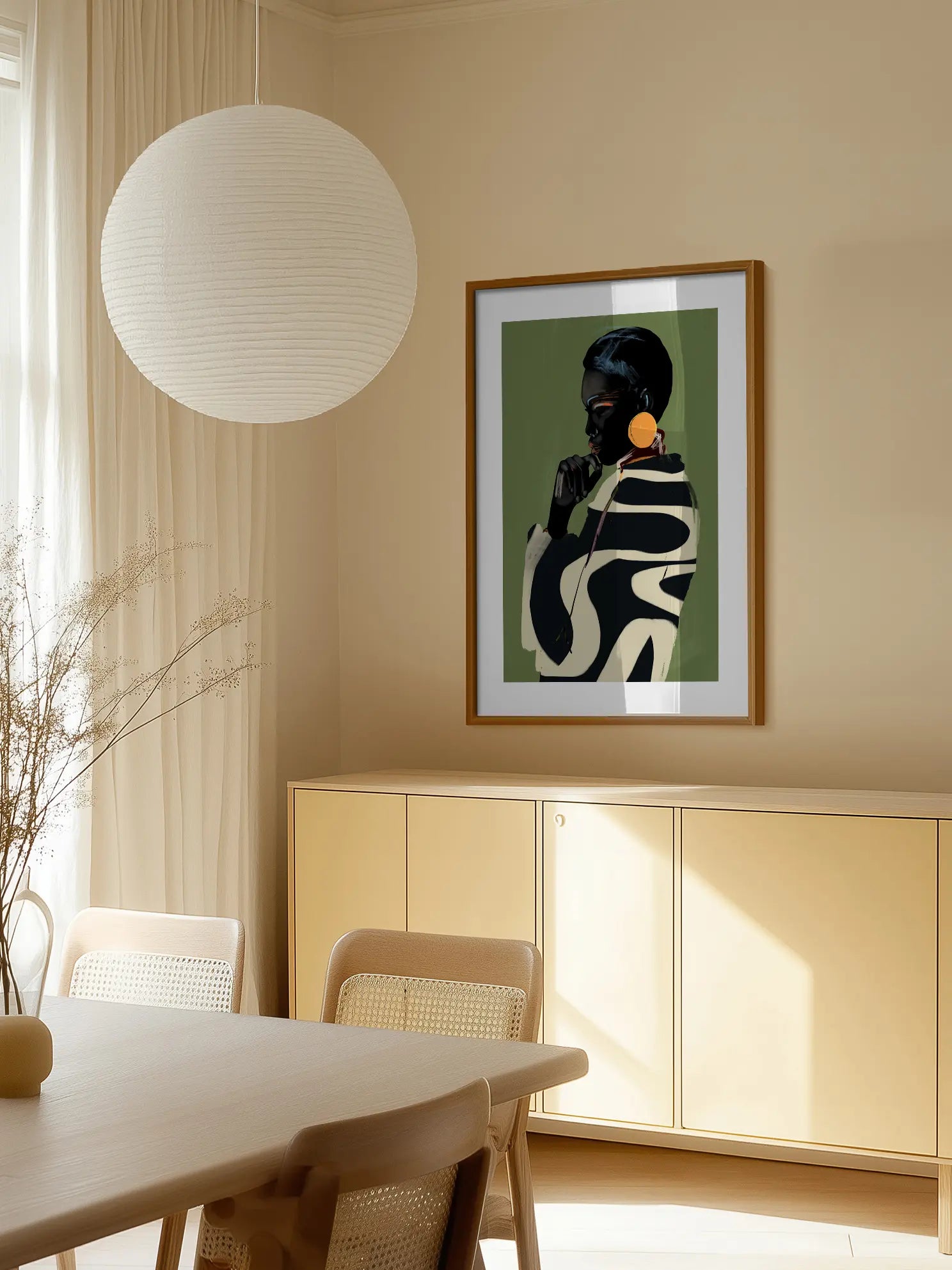 Green Portrait Poster