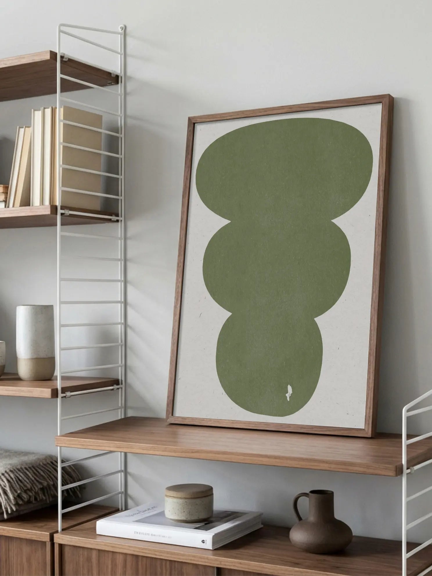 Green Shapes No1 Poster