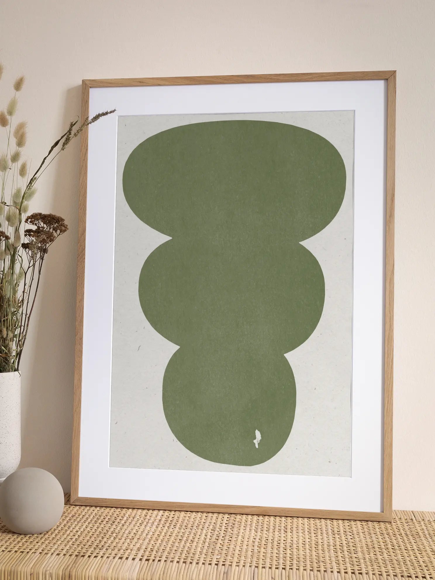 Green Shapes No1 Poster