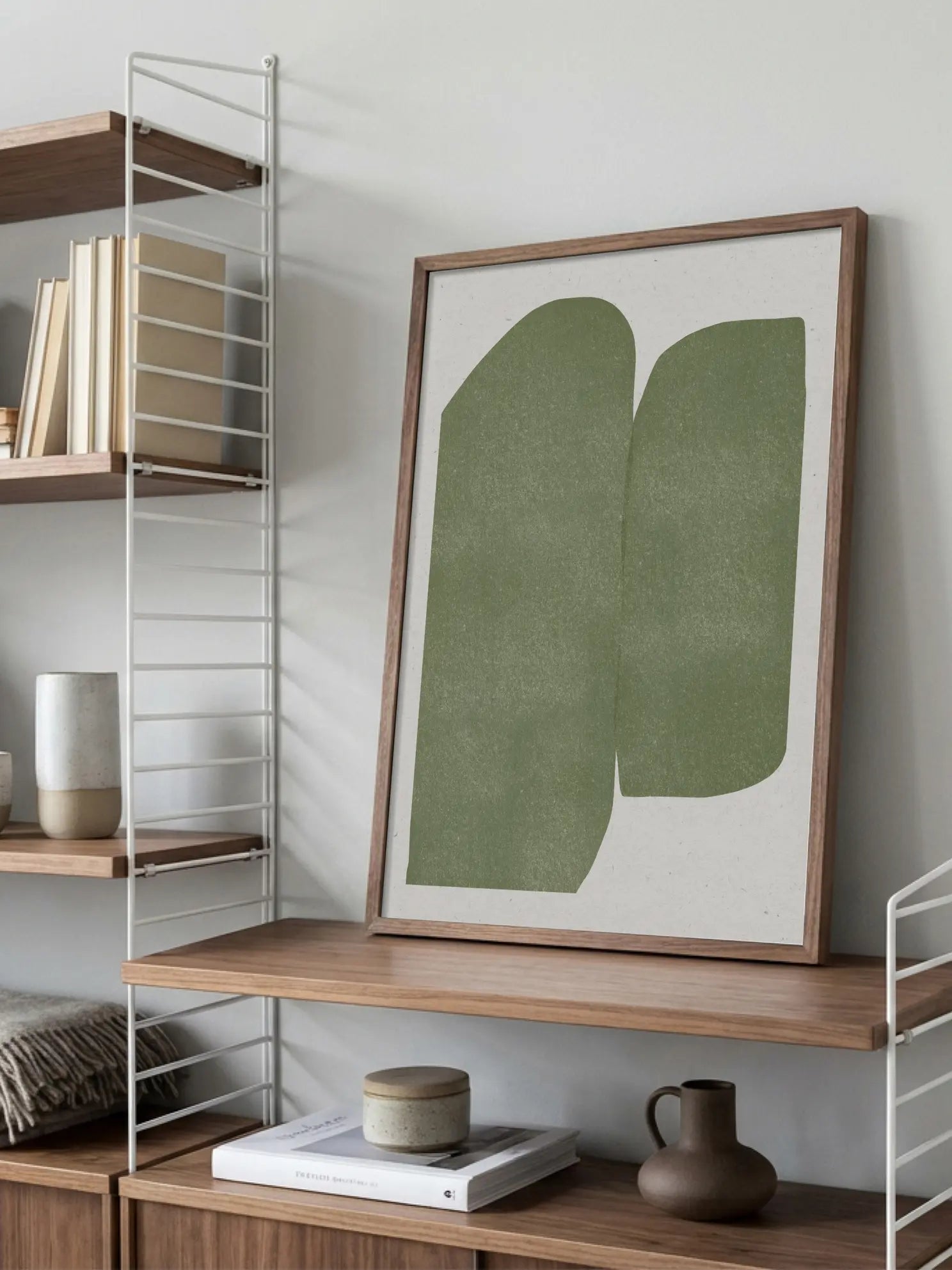 Green Shapes No2 Poster