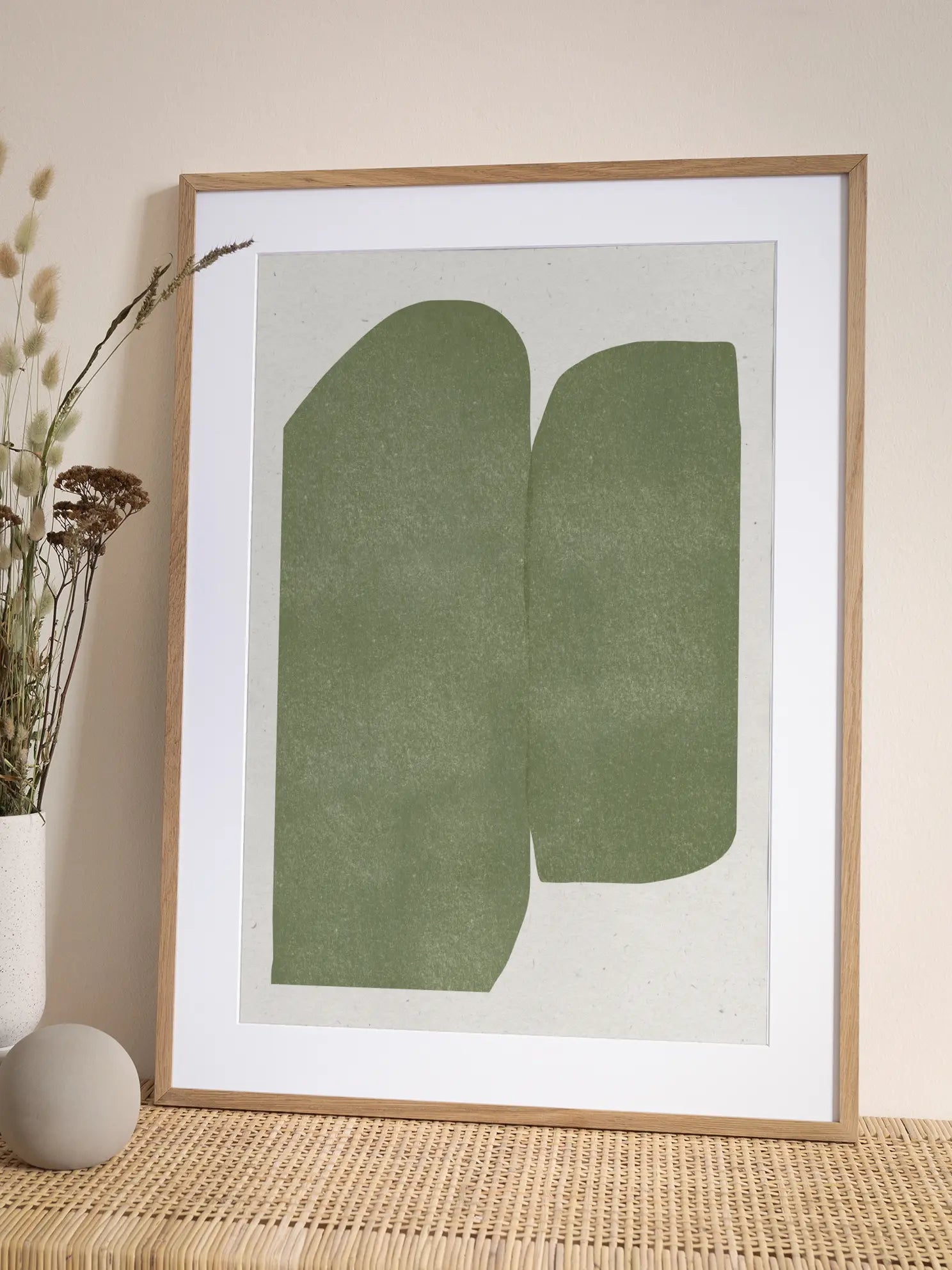 Green Shapes No2 Poster