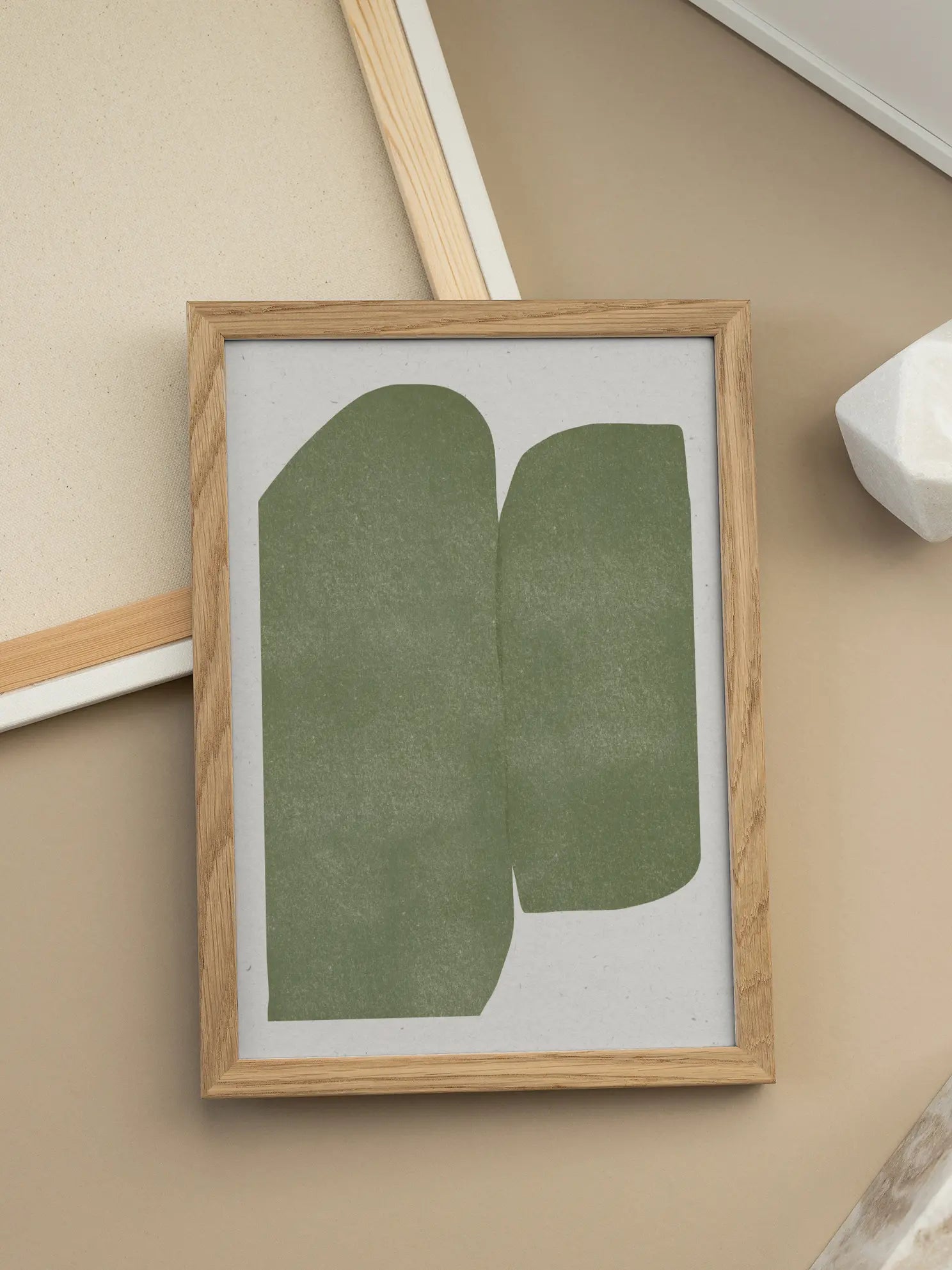 Green Shapes No2 Poster
