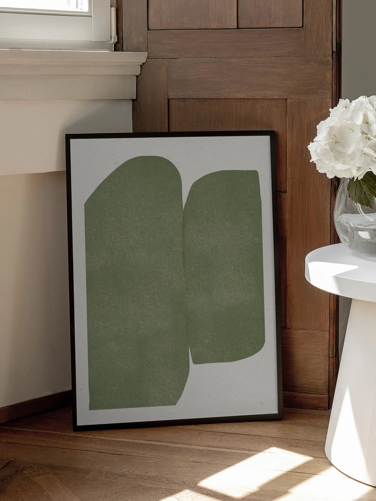 Green Shapes No2 Poster