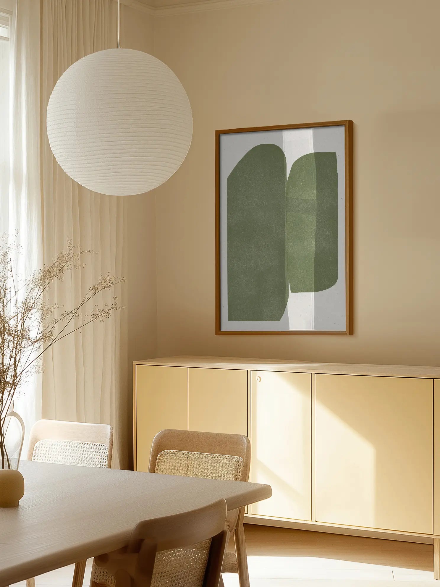 Green Shapes No2 Poster