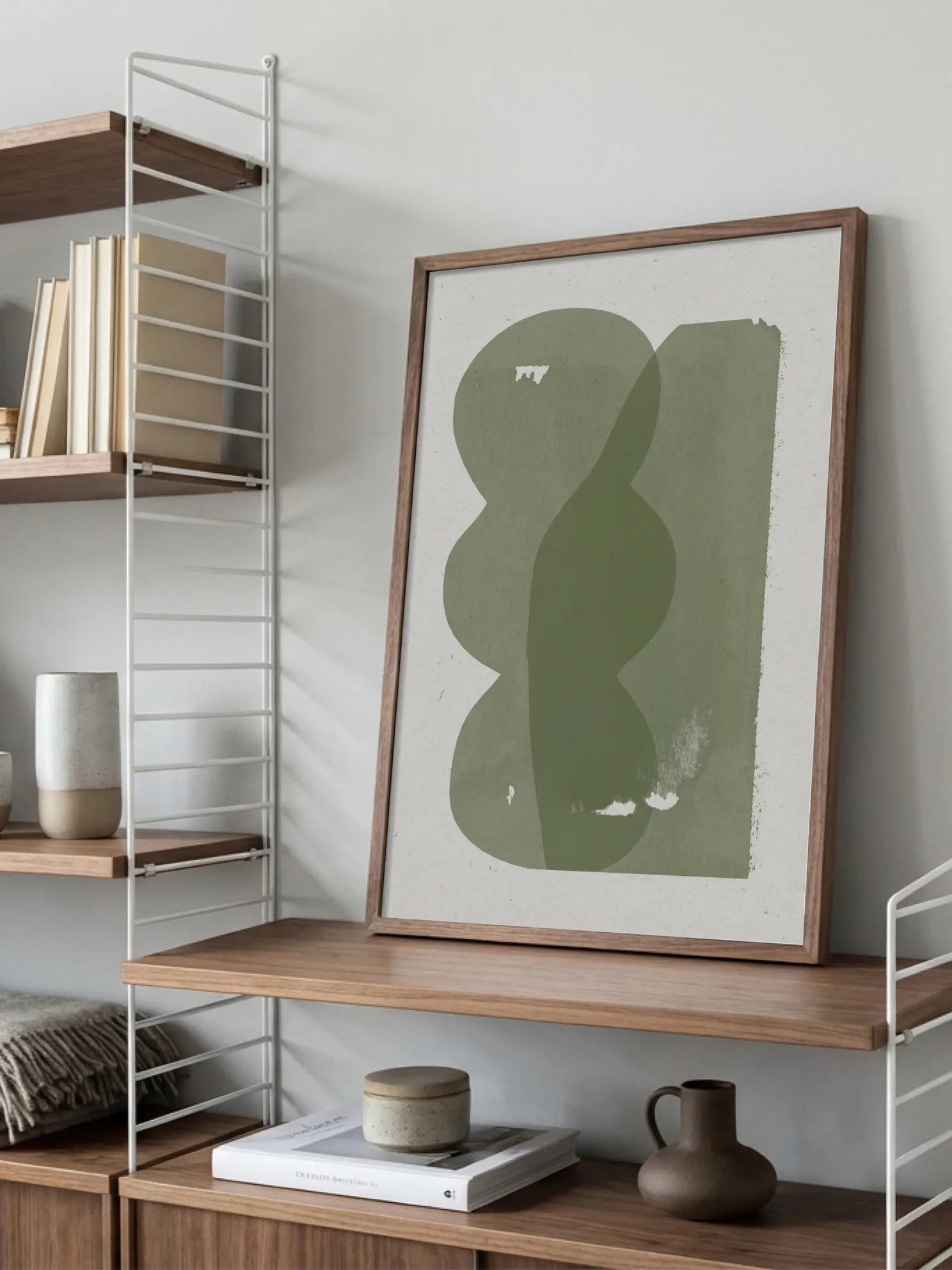 Green Shapes No3 Poster