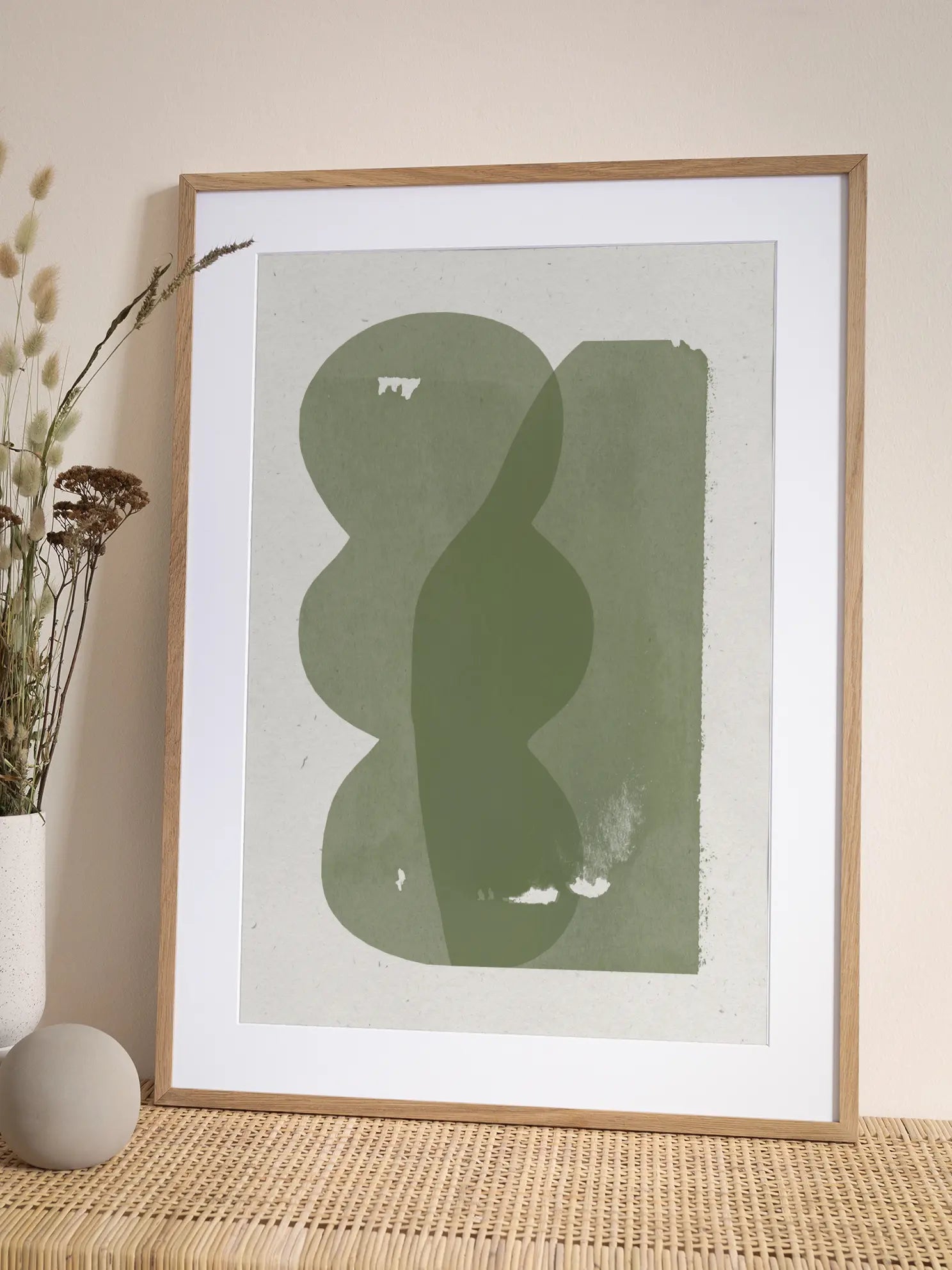 Green Shapes No3 Poster