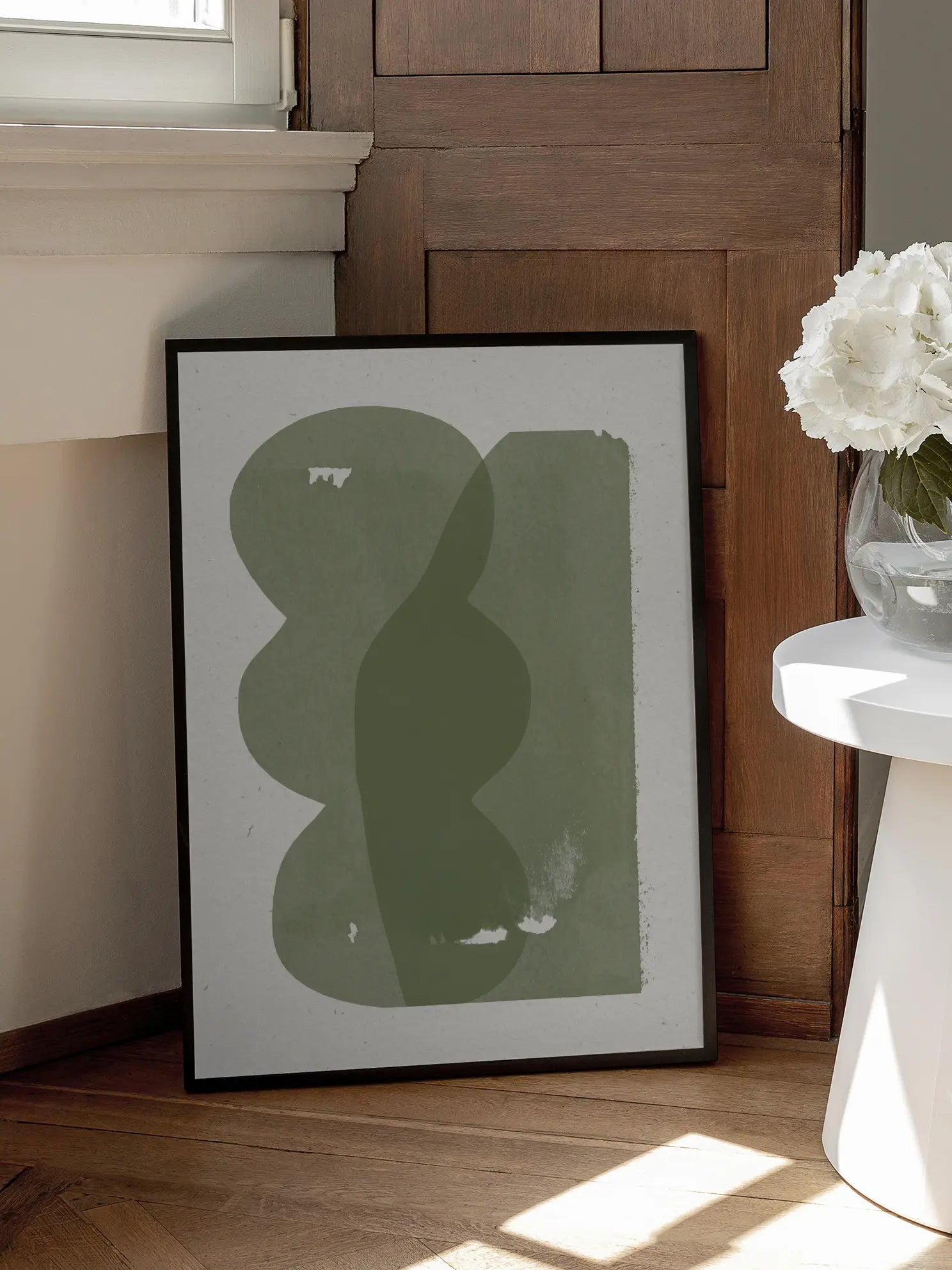 Green Shapes No3 Poster