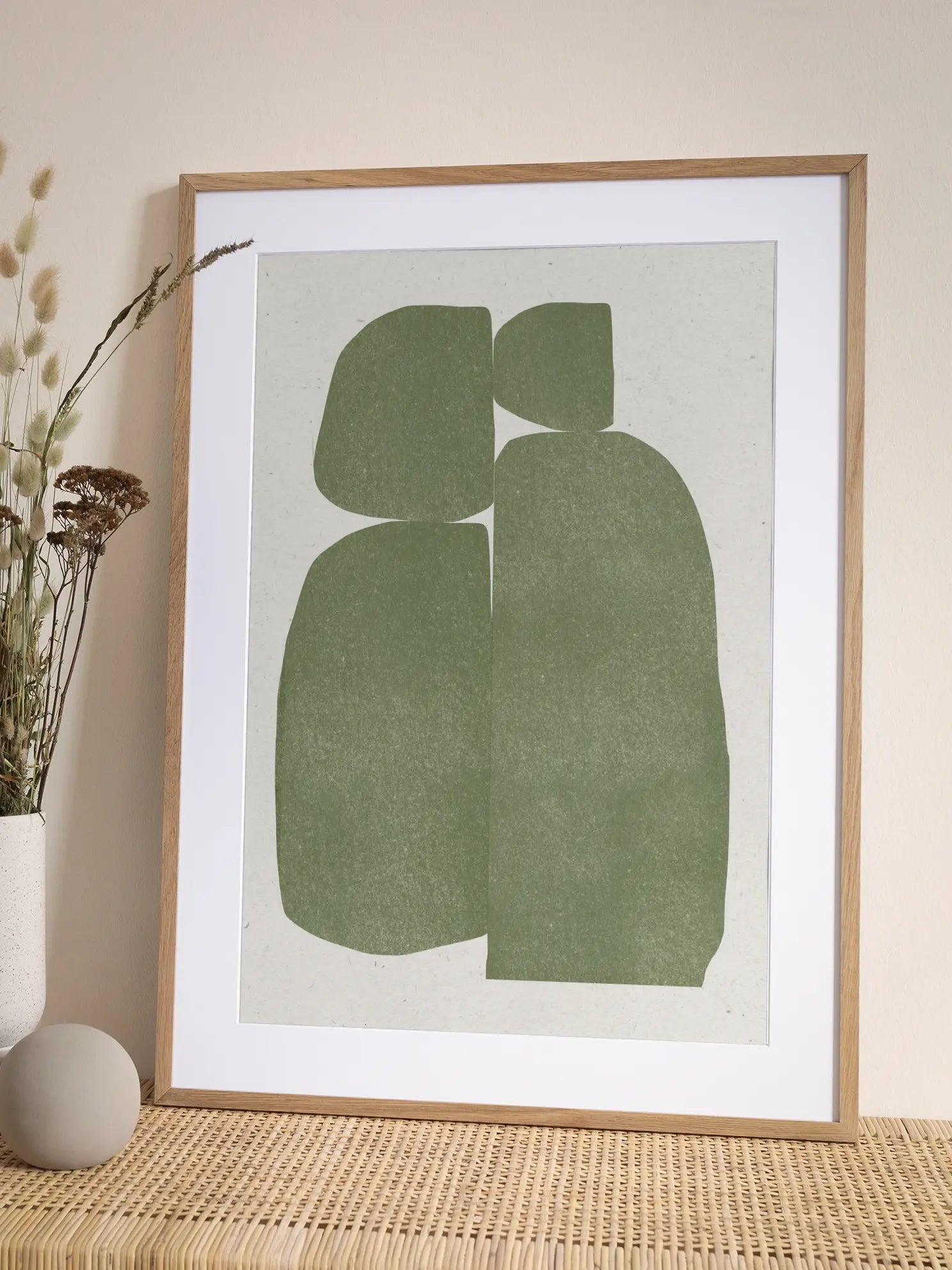 Green Shapes Poster