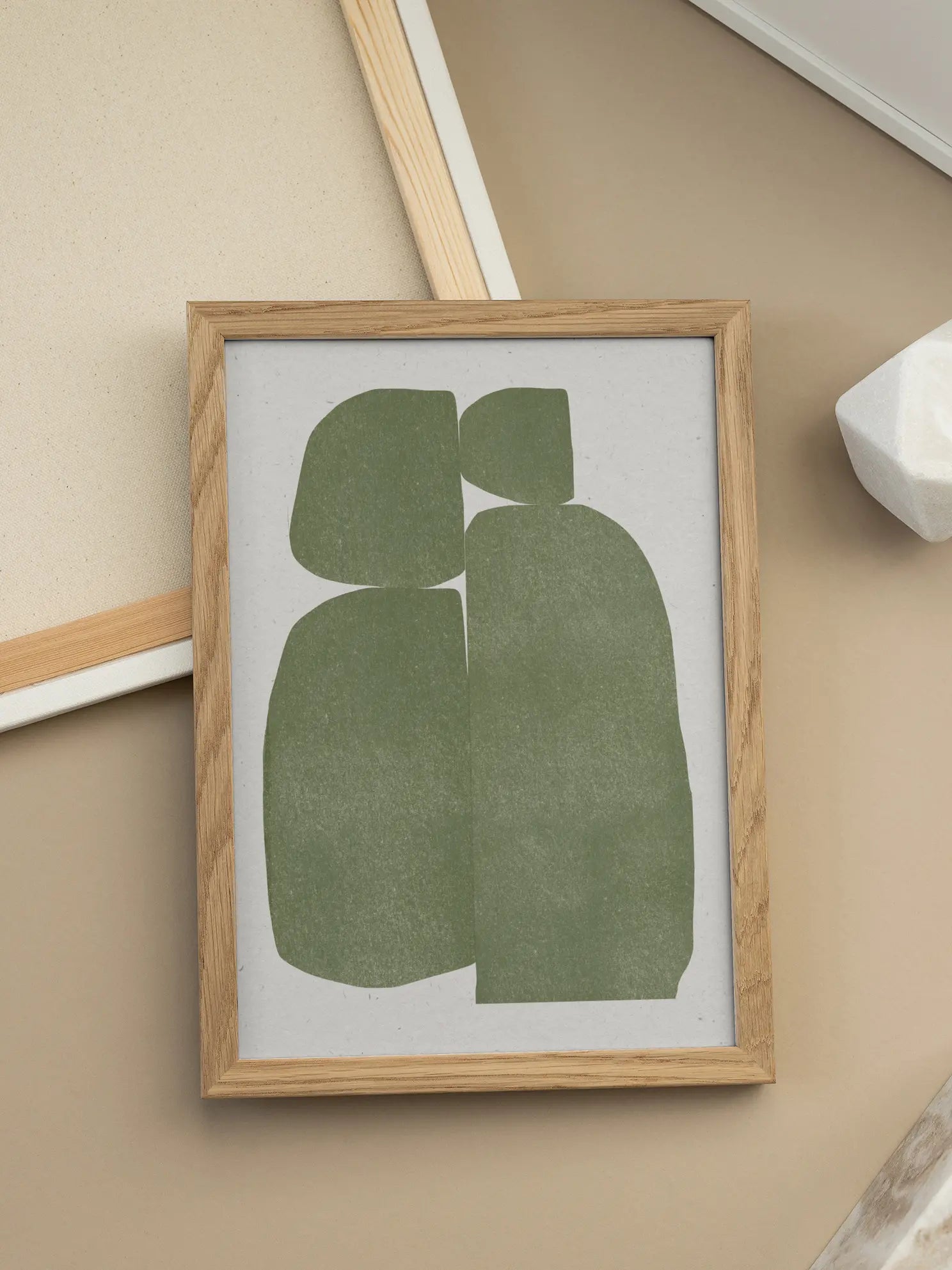 Green Shapes Poster