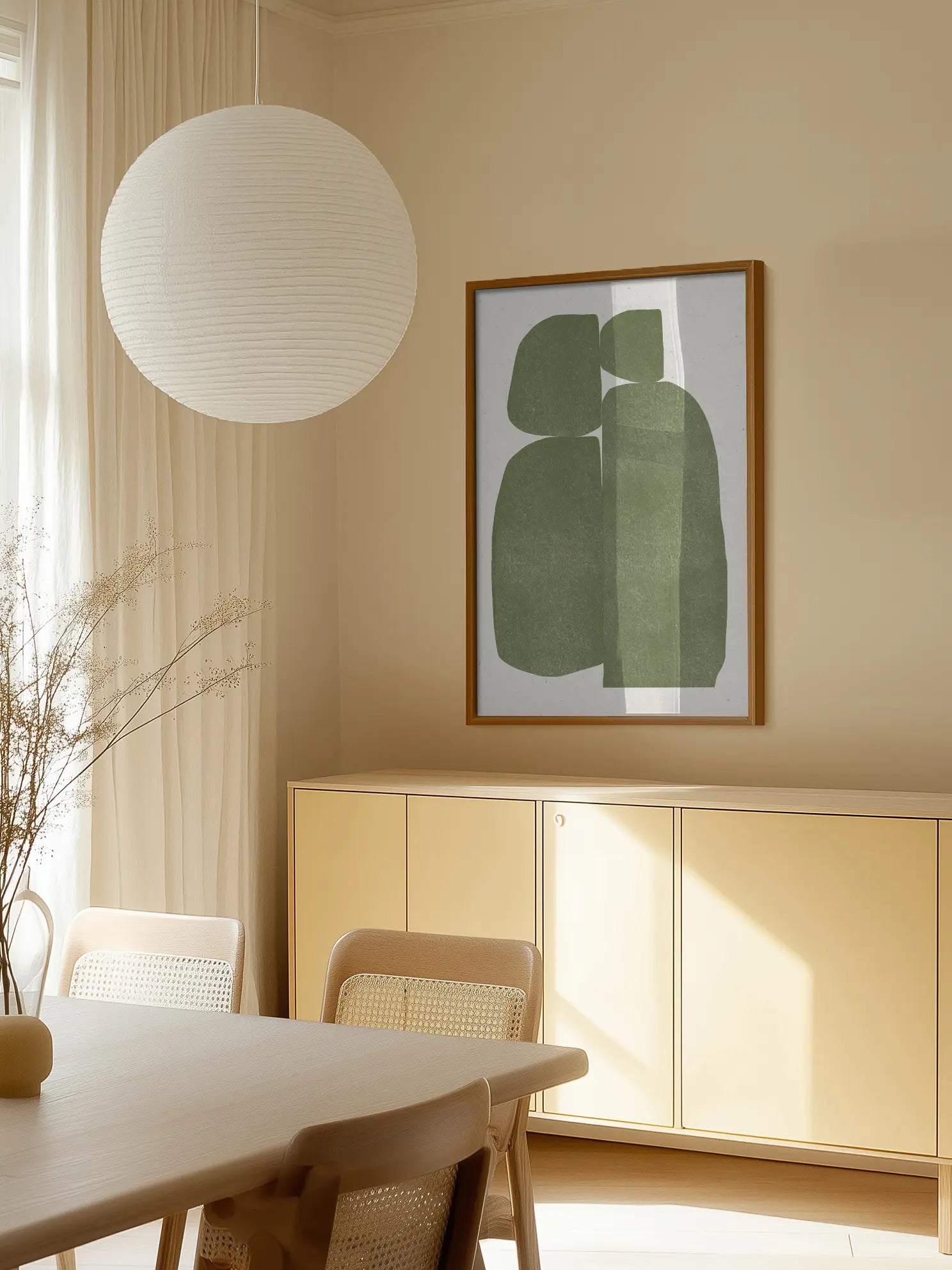 Green Shapes Poster