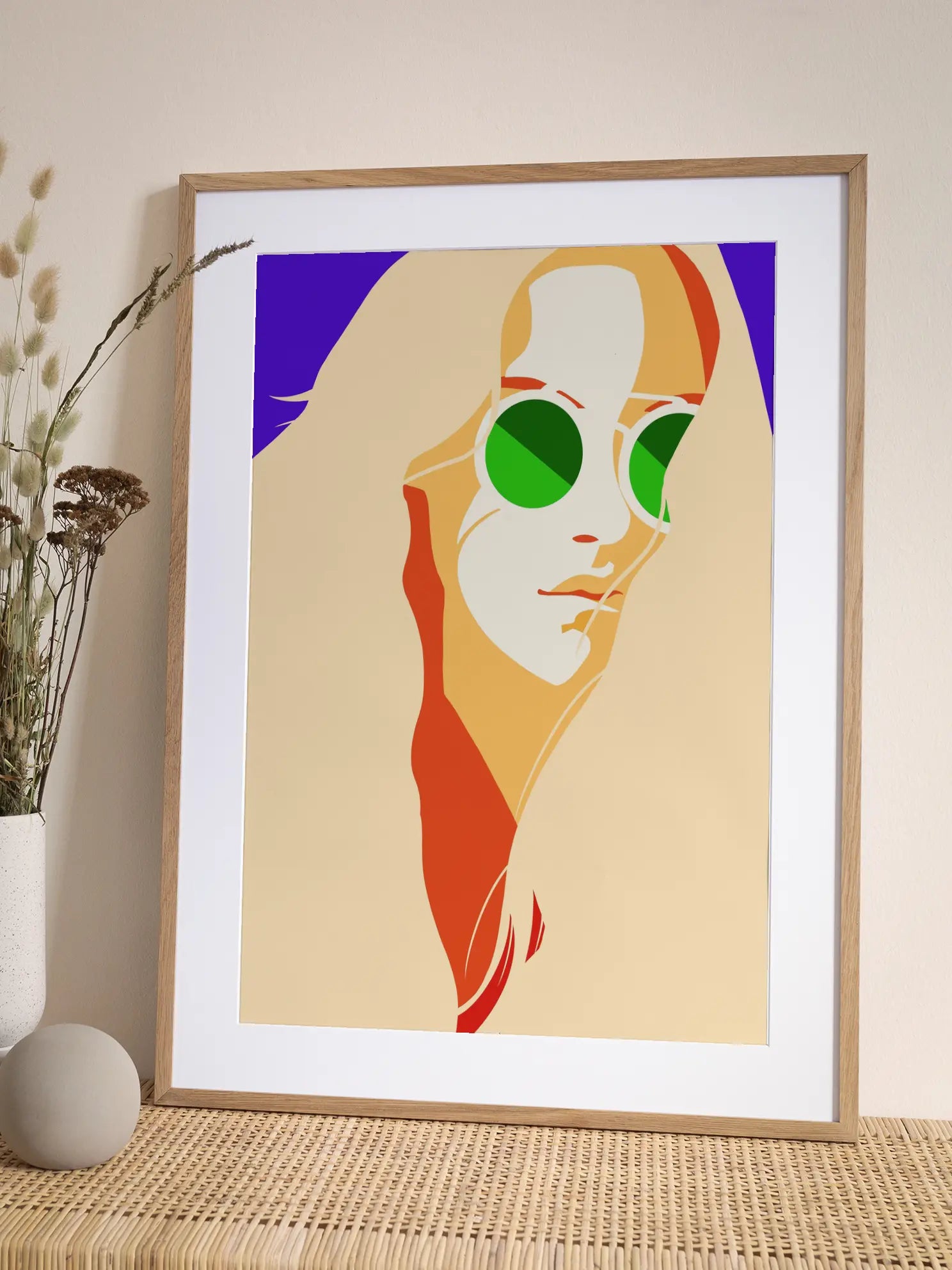 Green Sunglasses Poster