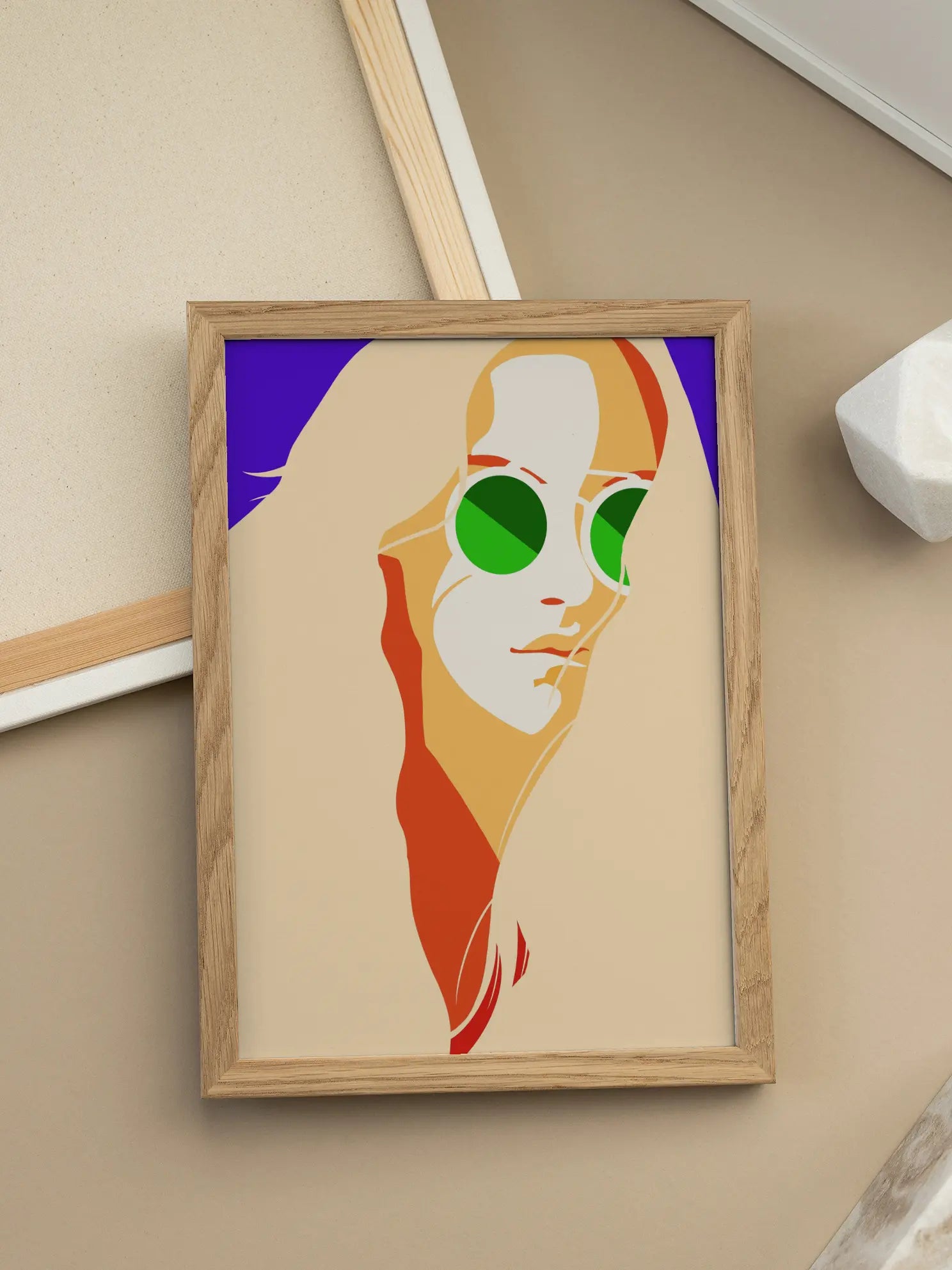 Green Sunglasses Poster