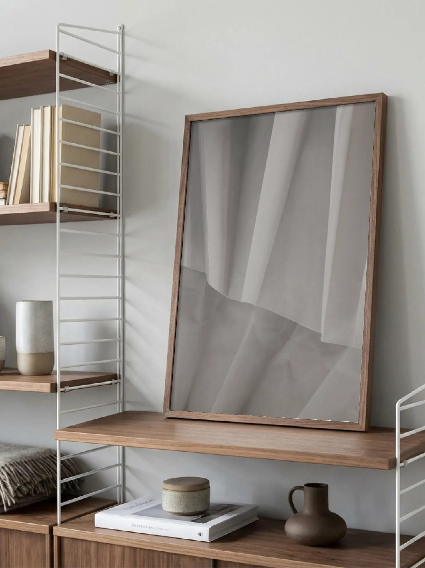 Grey Drapes Poster