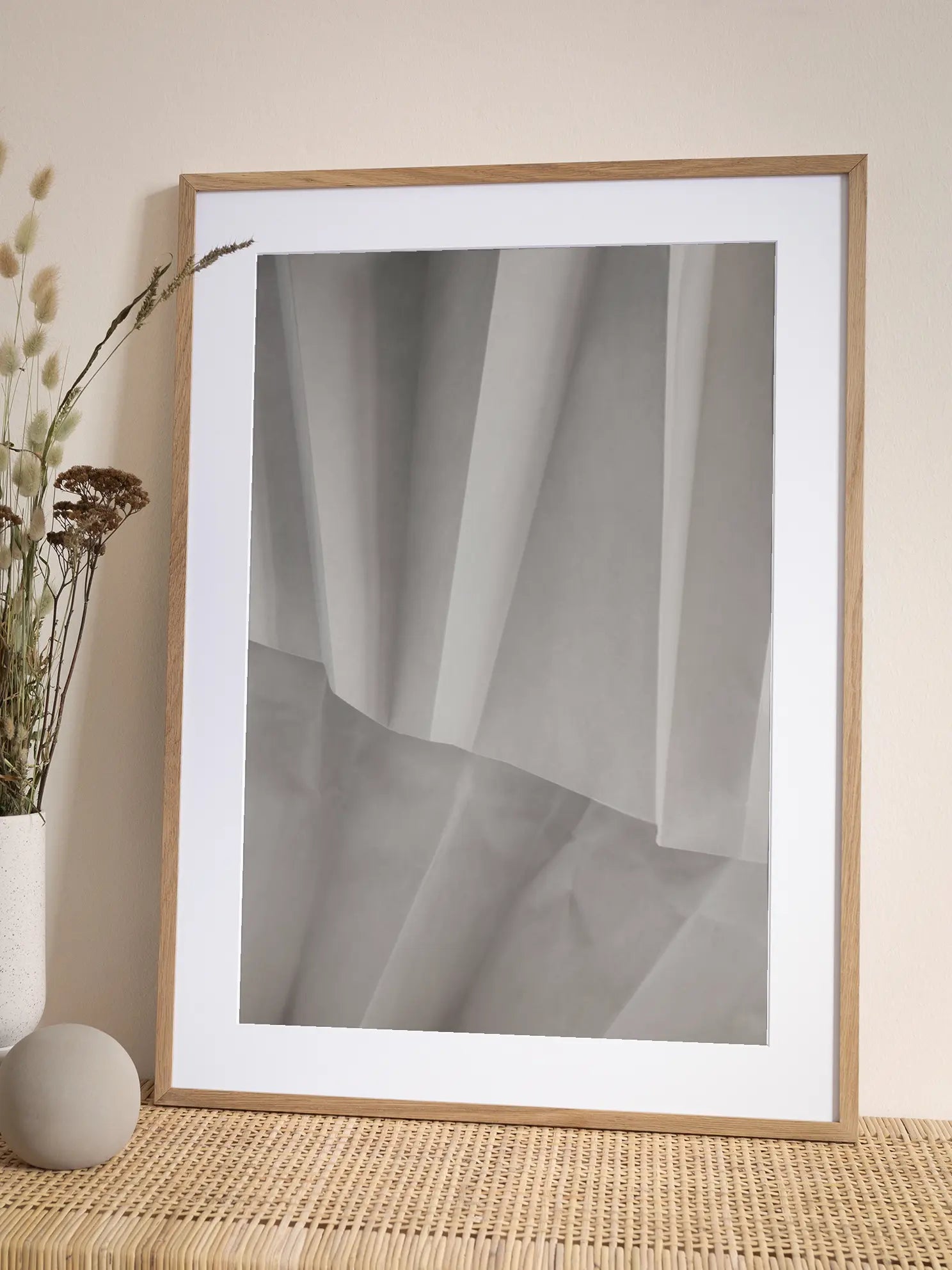 Grey Drapes Poster