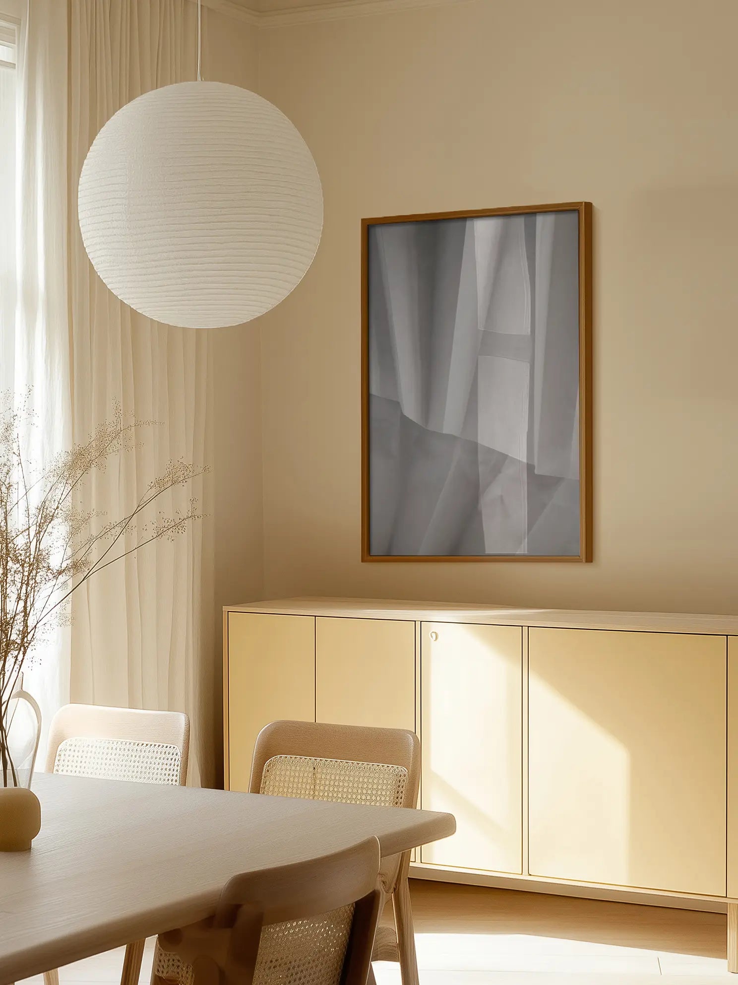 Grey Drapes Poster