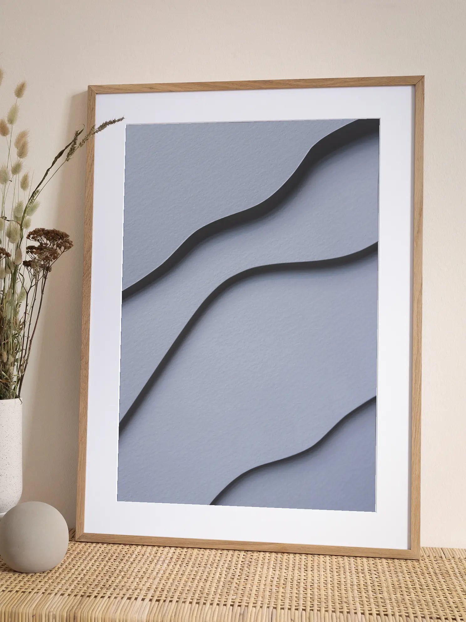 Grey Waves Poster