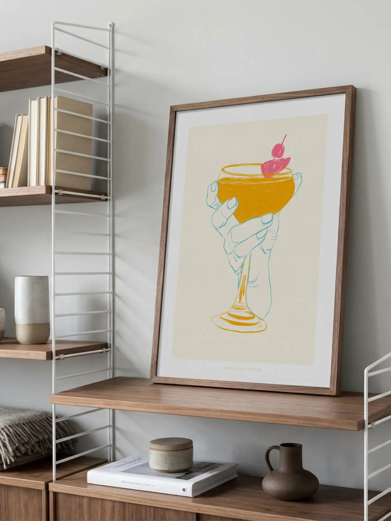 Hand Holding a Cocktail Poster