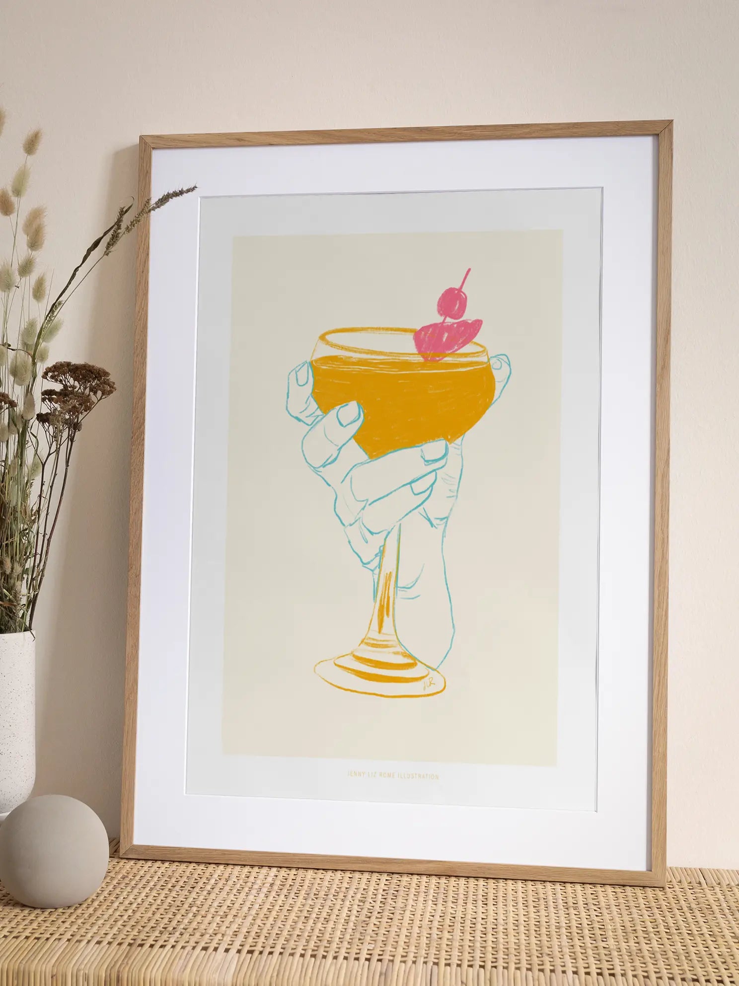 Hand Holding a Cocktail Poster
