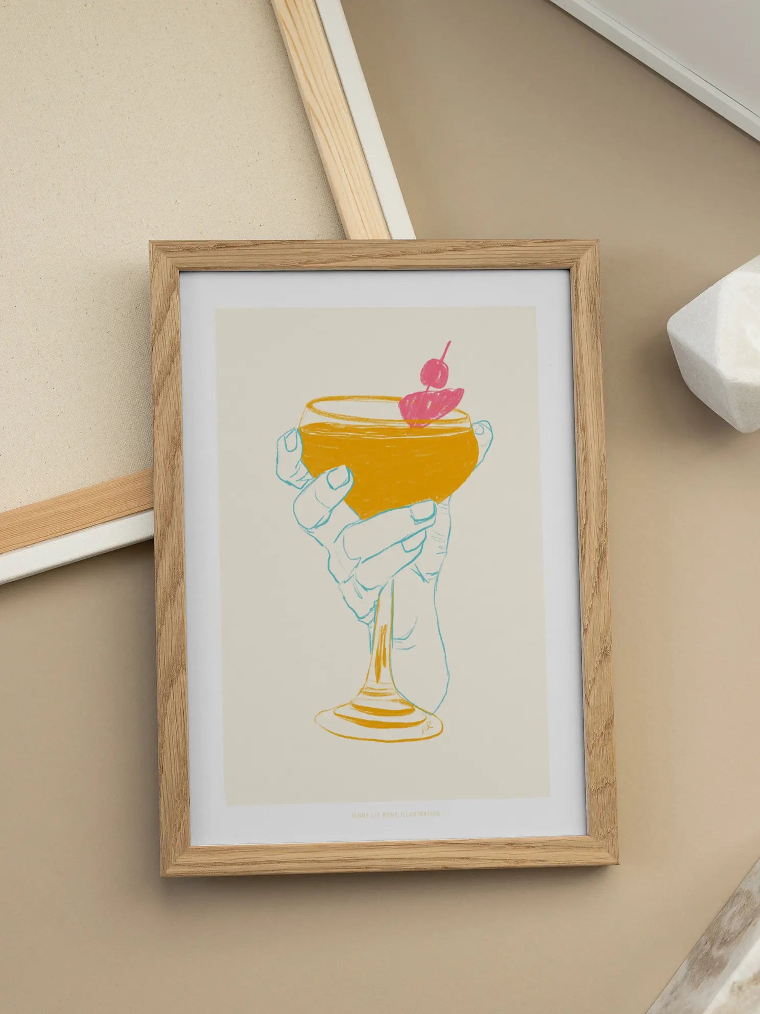Hand Holding a Cocktail Poster