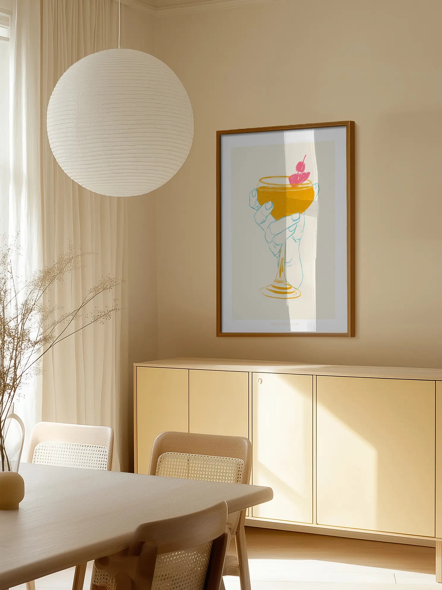 Hand Holding a Cocktail Poster