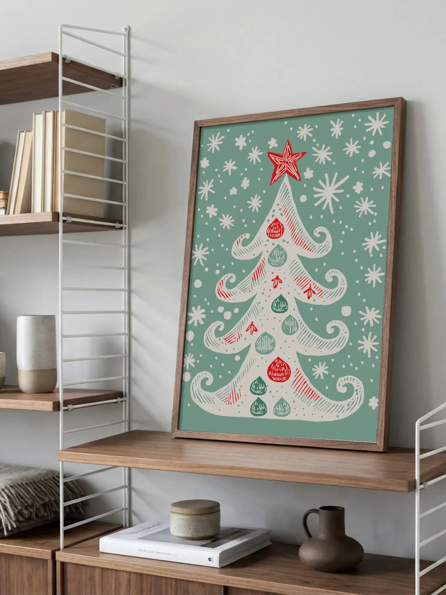 Handdrawn Christmas Tree Poster