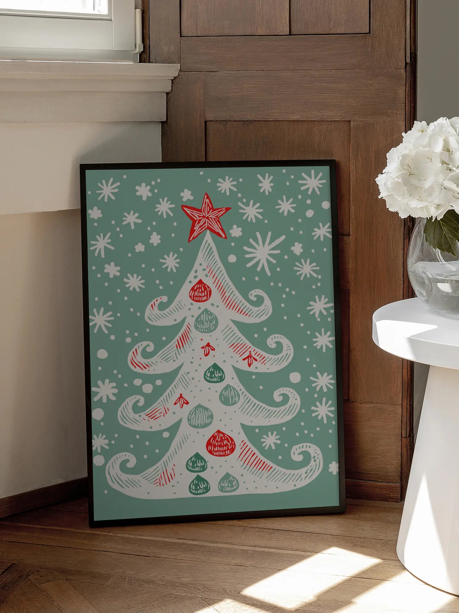 Handdrawn Christmas Tree Poster