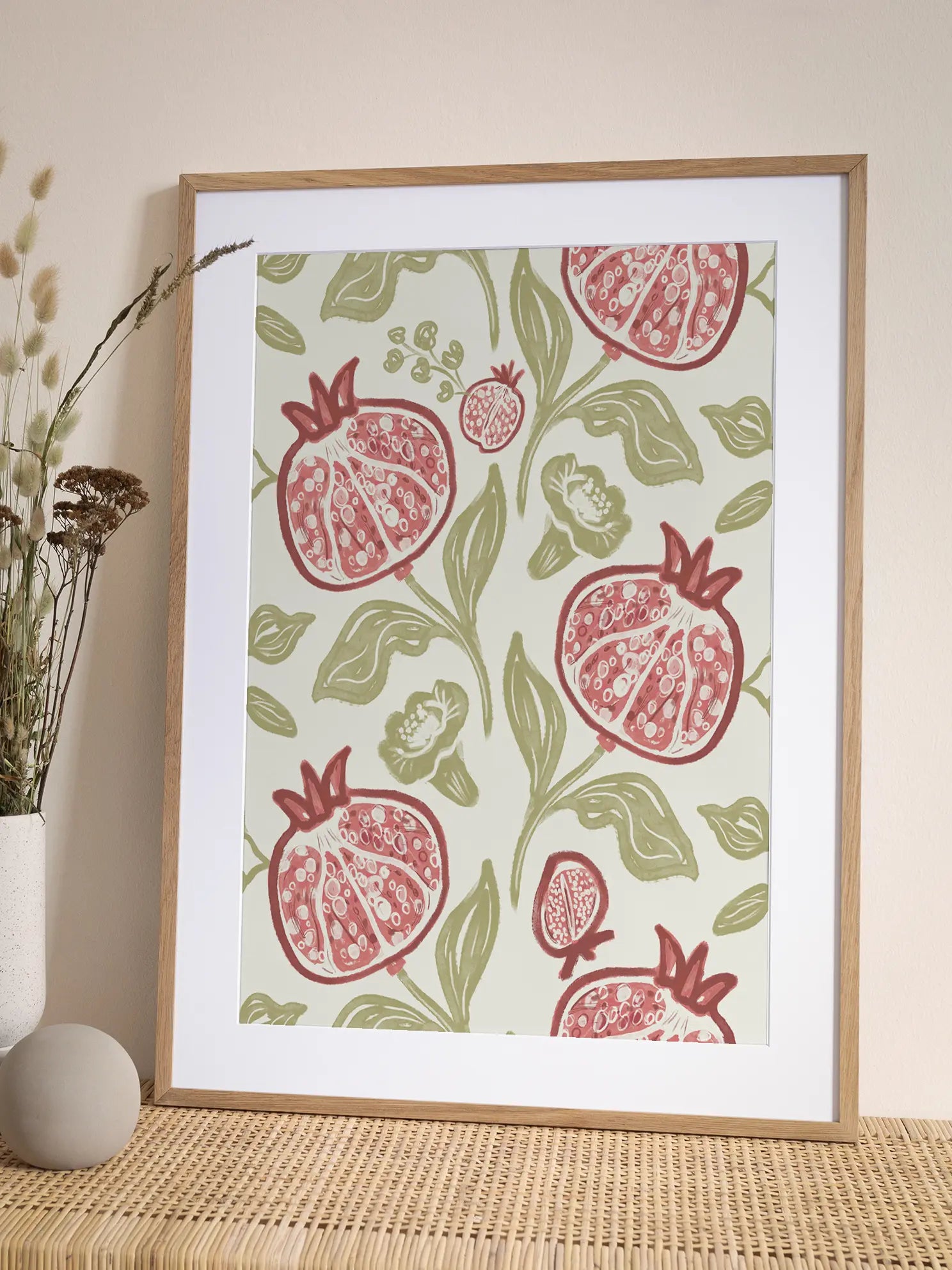 Handmade Pomegranates Poster
