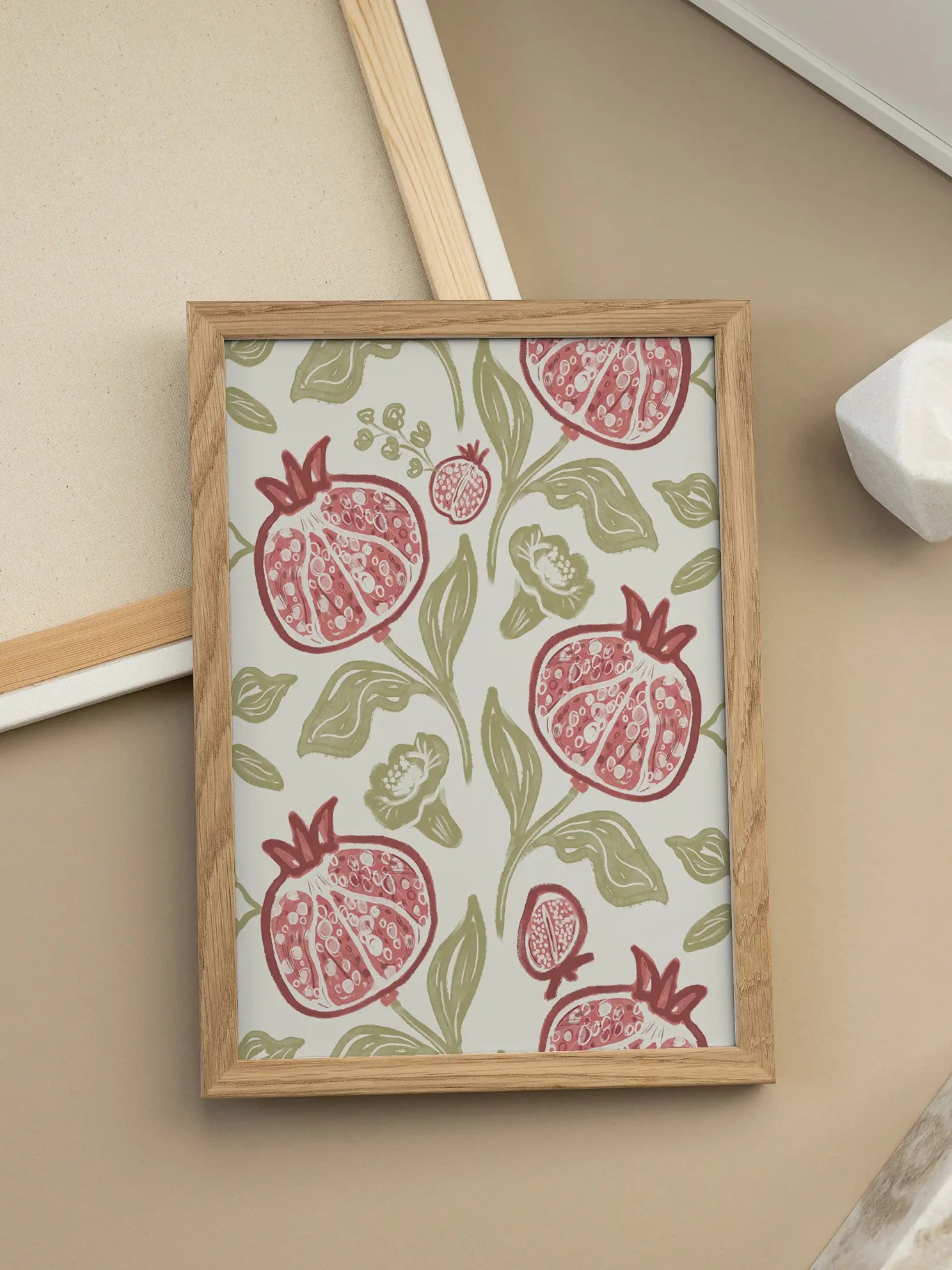 Handmade Pomegranates Poster