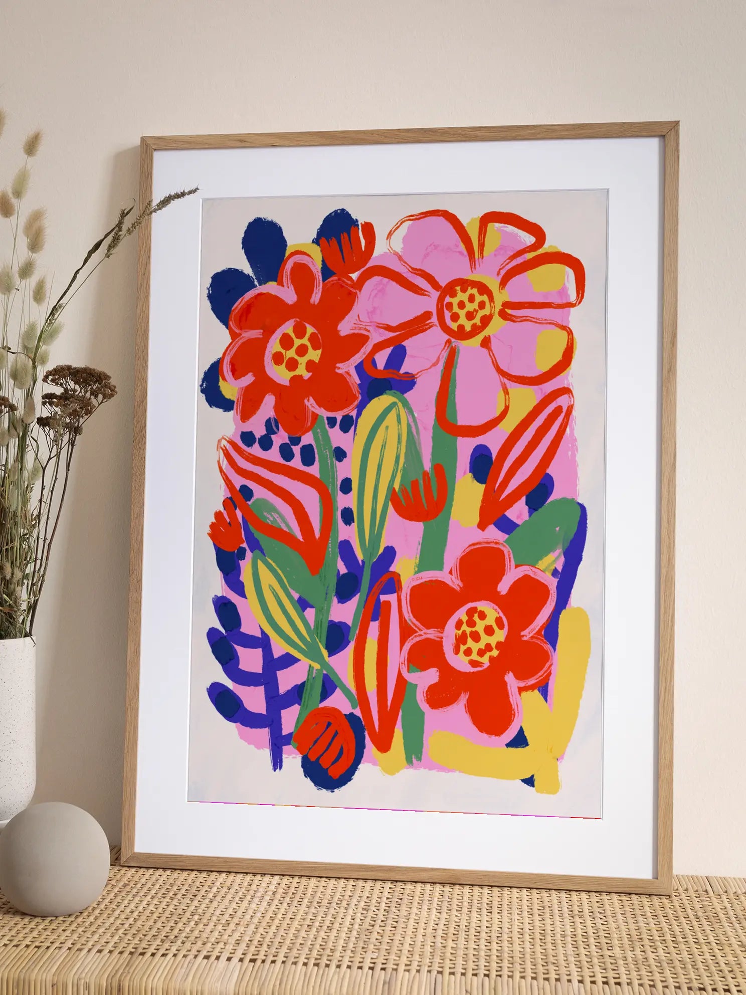 Handpainted Flowers Poster