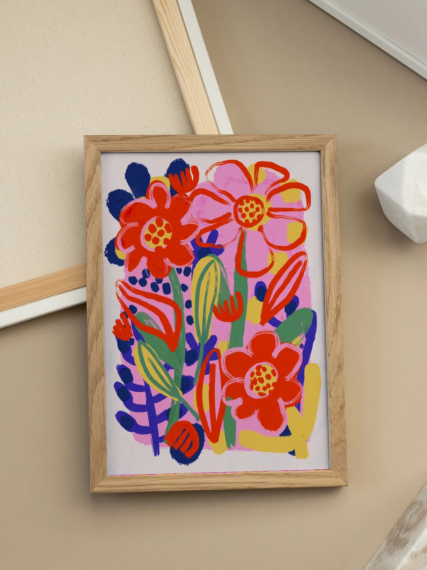 Handpainted Flowers Poster