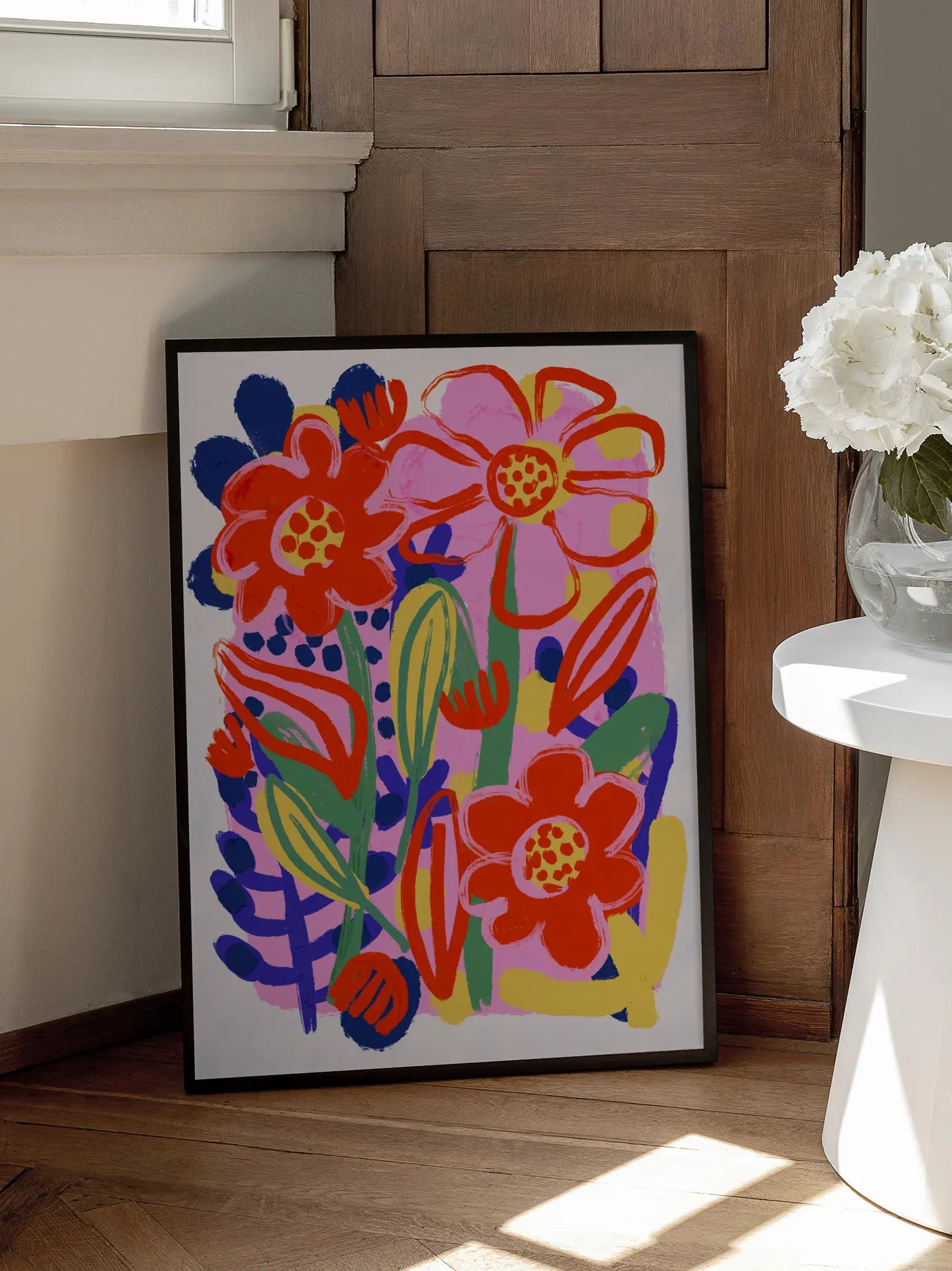 Handpainted Flowers Poster