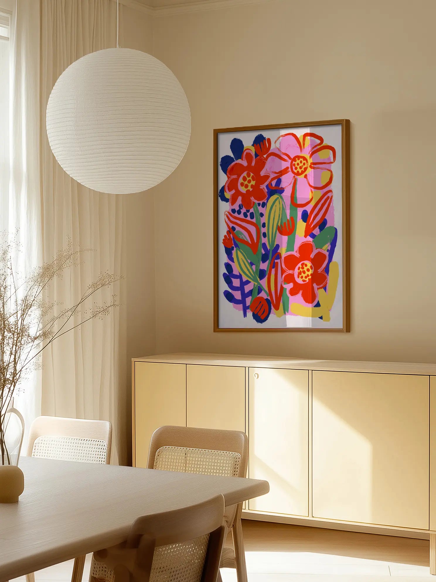 Handpainted Flowers Poster