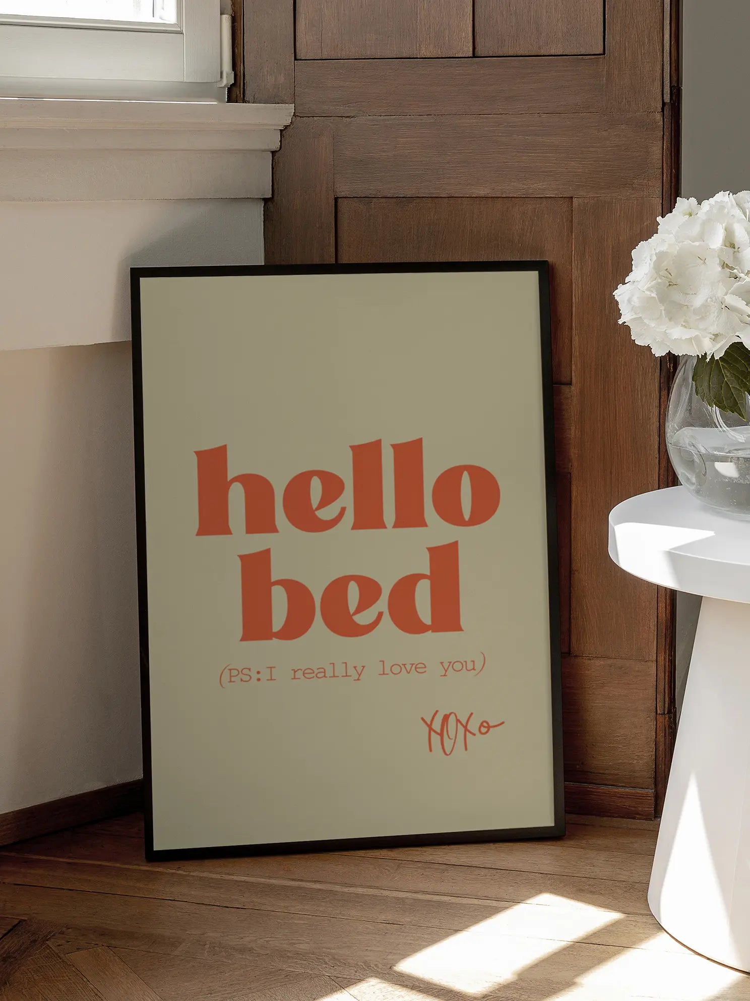Hello Bed Poster