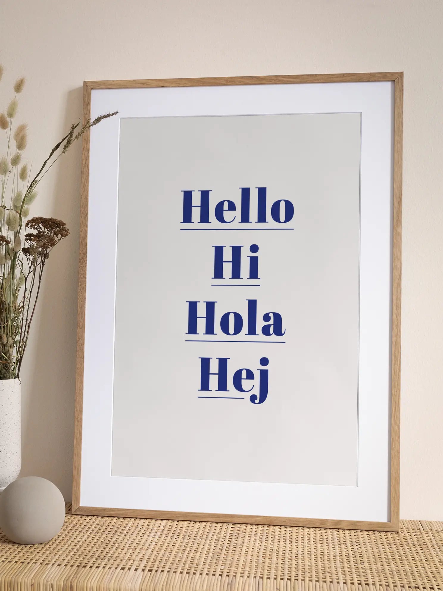 Hello Hi Hola Hej Poster