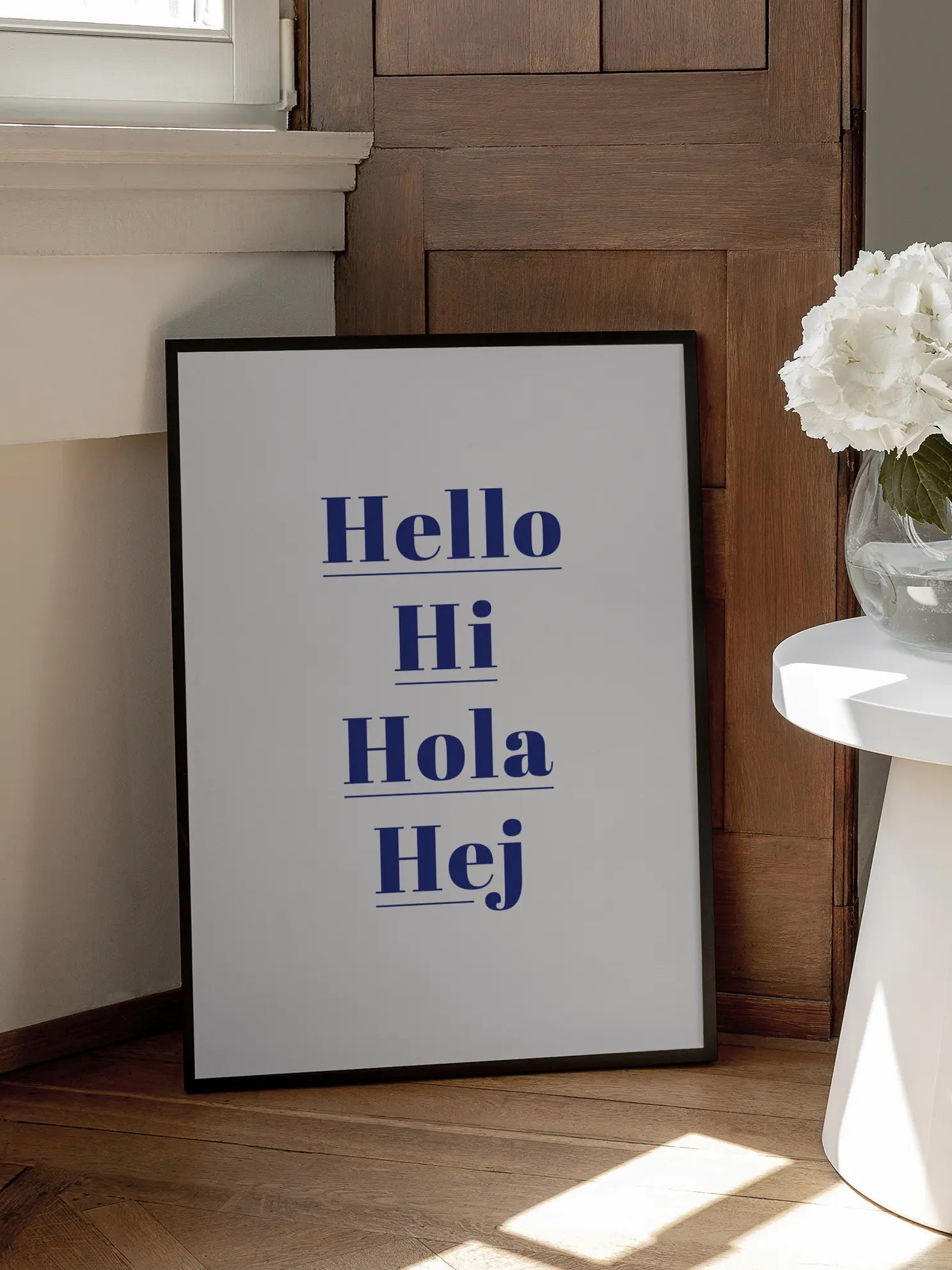 Hello Hi Hola Hej Poster