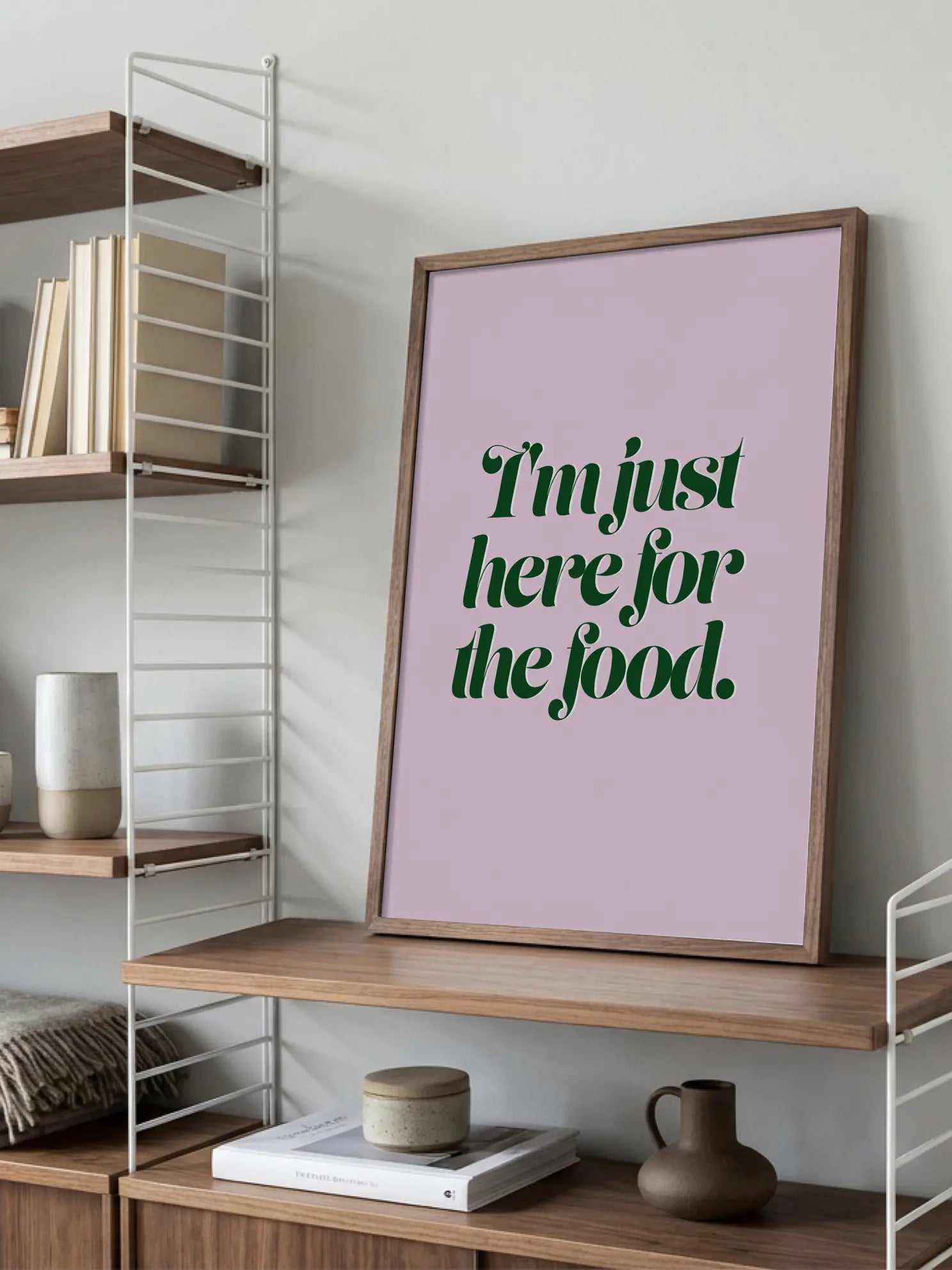 Here For The Food Poster