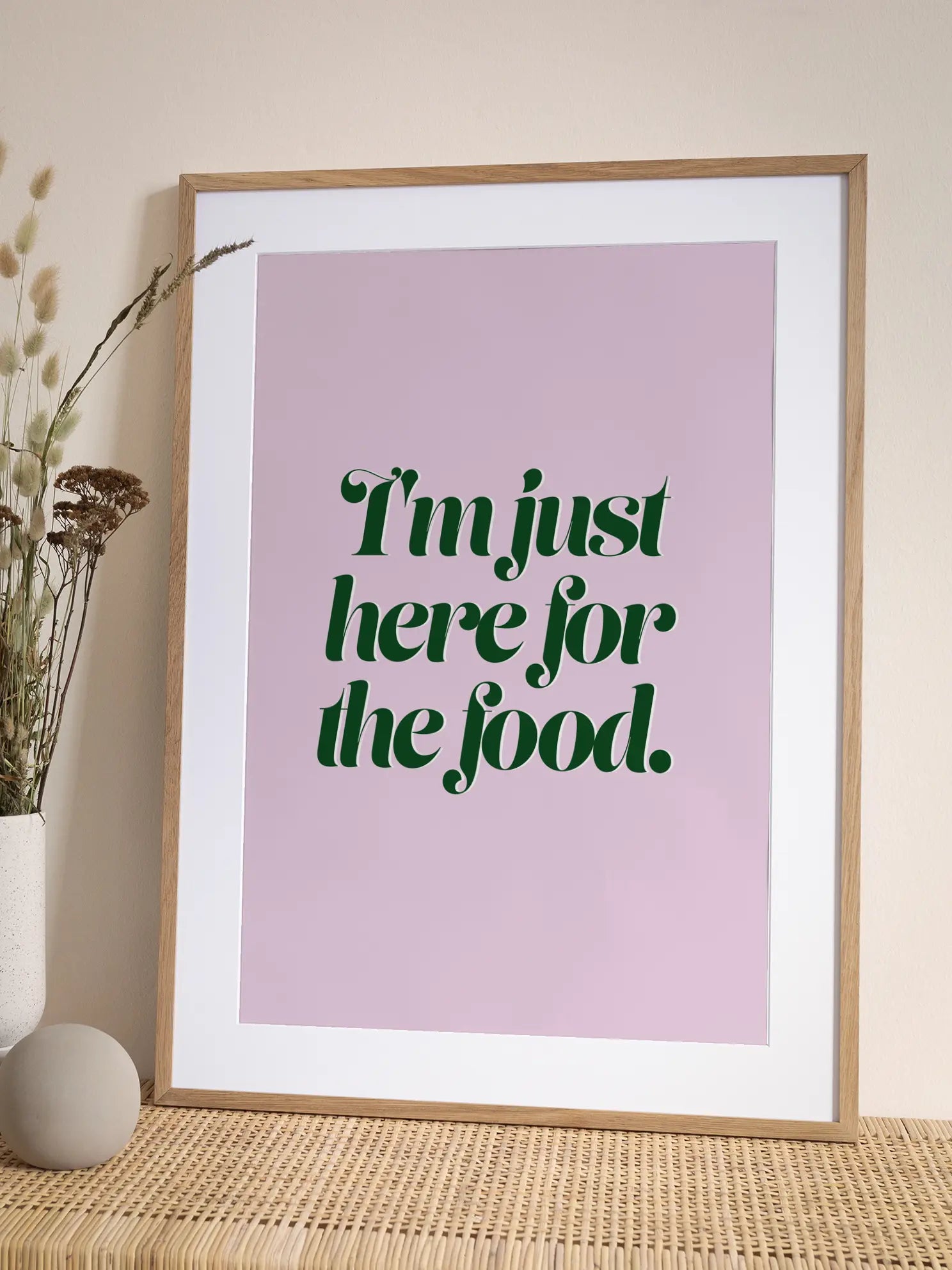 Here For The Food Poster
