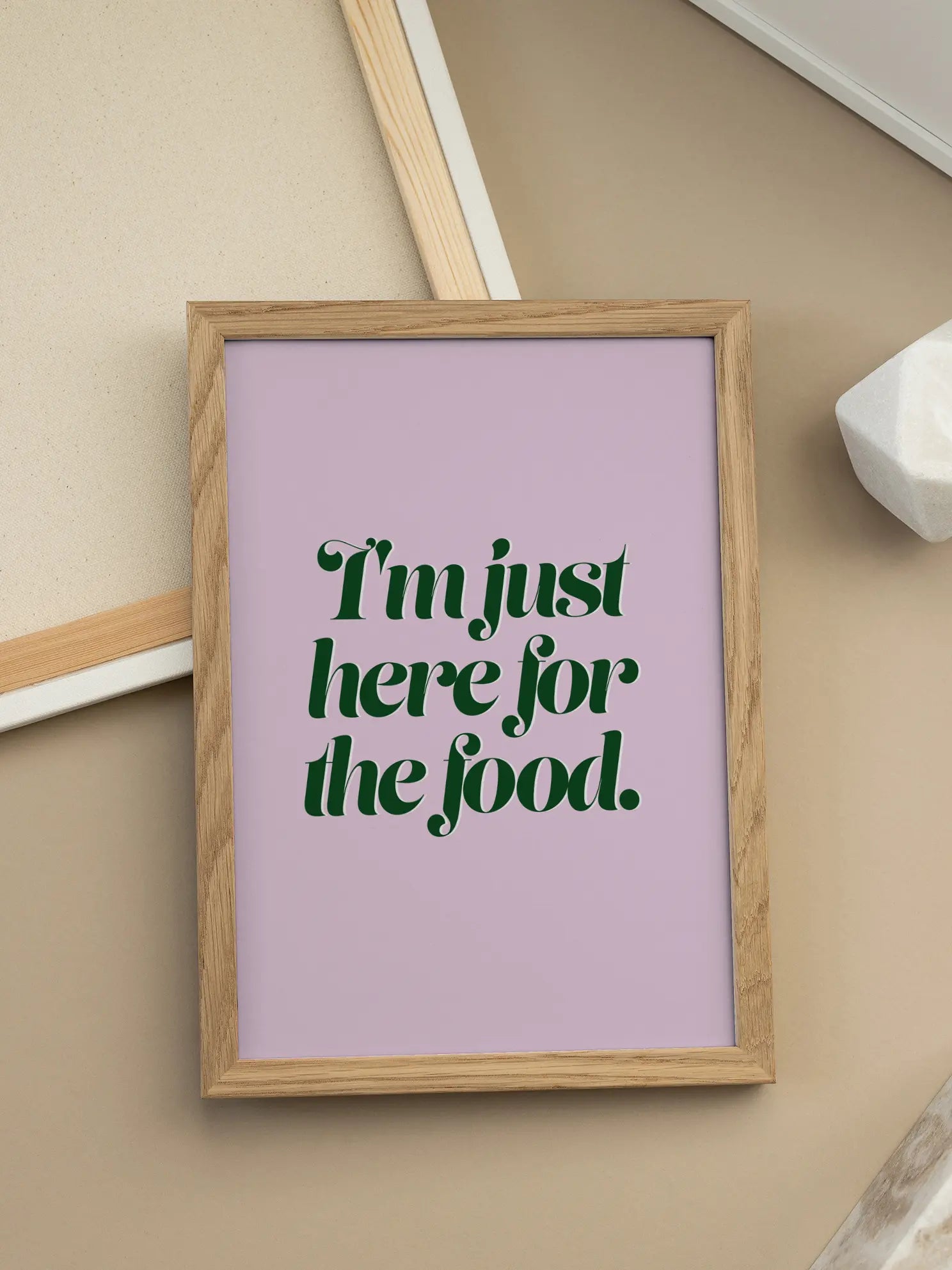 Here For The Food Poster
