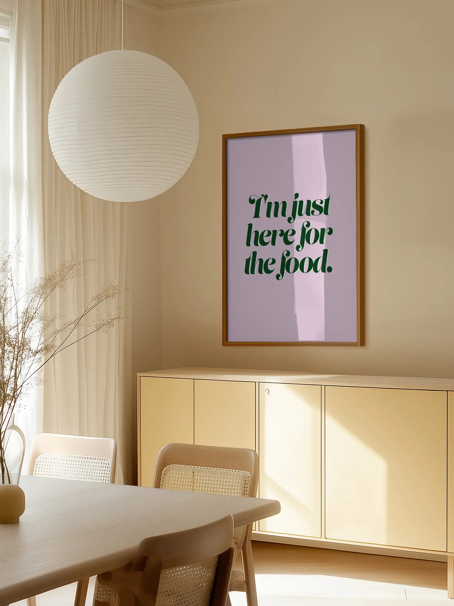 Here For The Food Poster