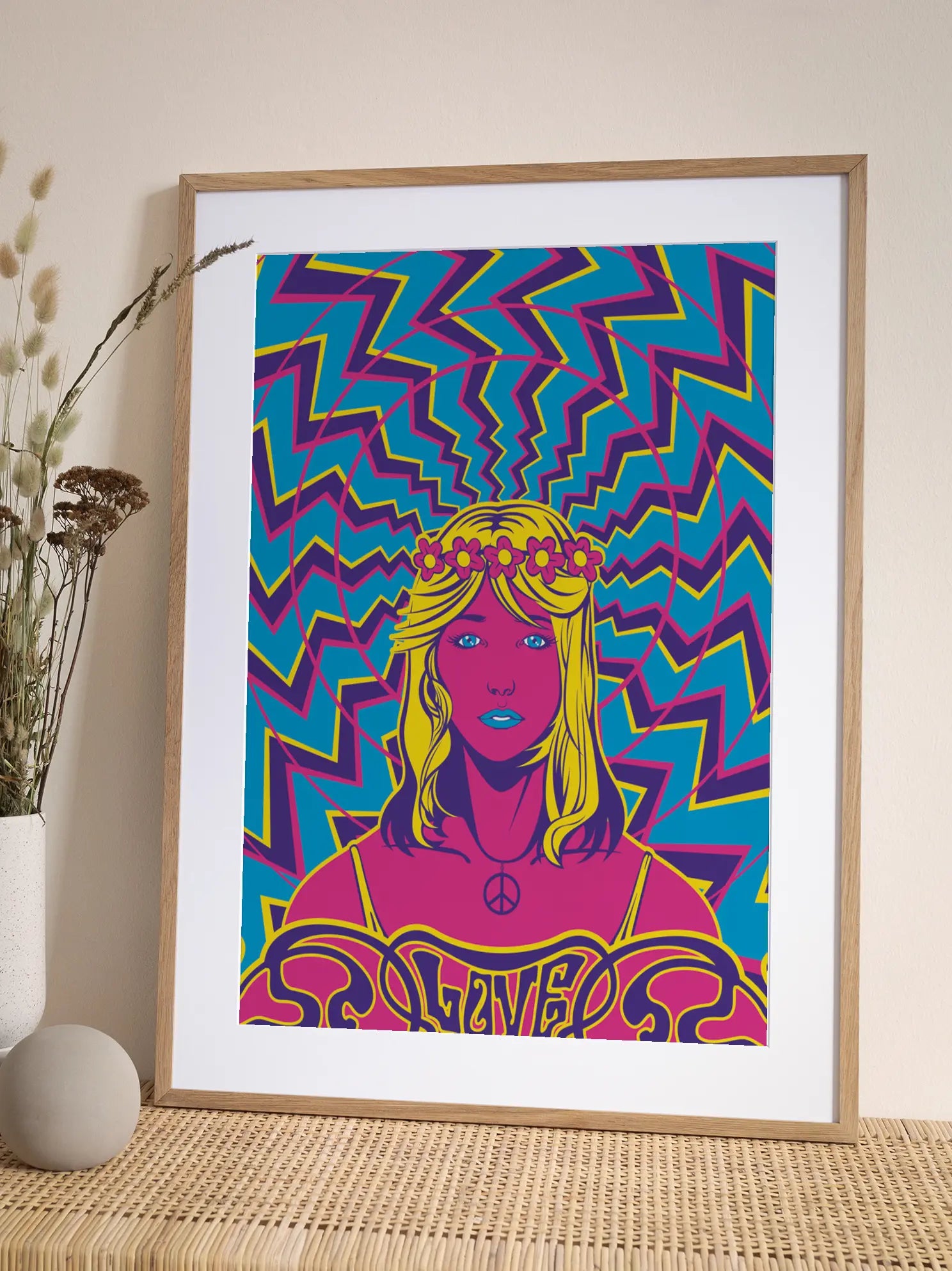 Hippie Love Poster