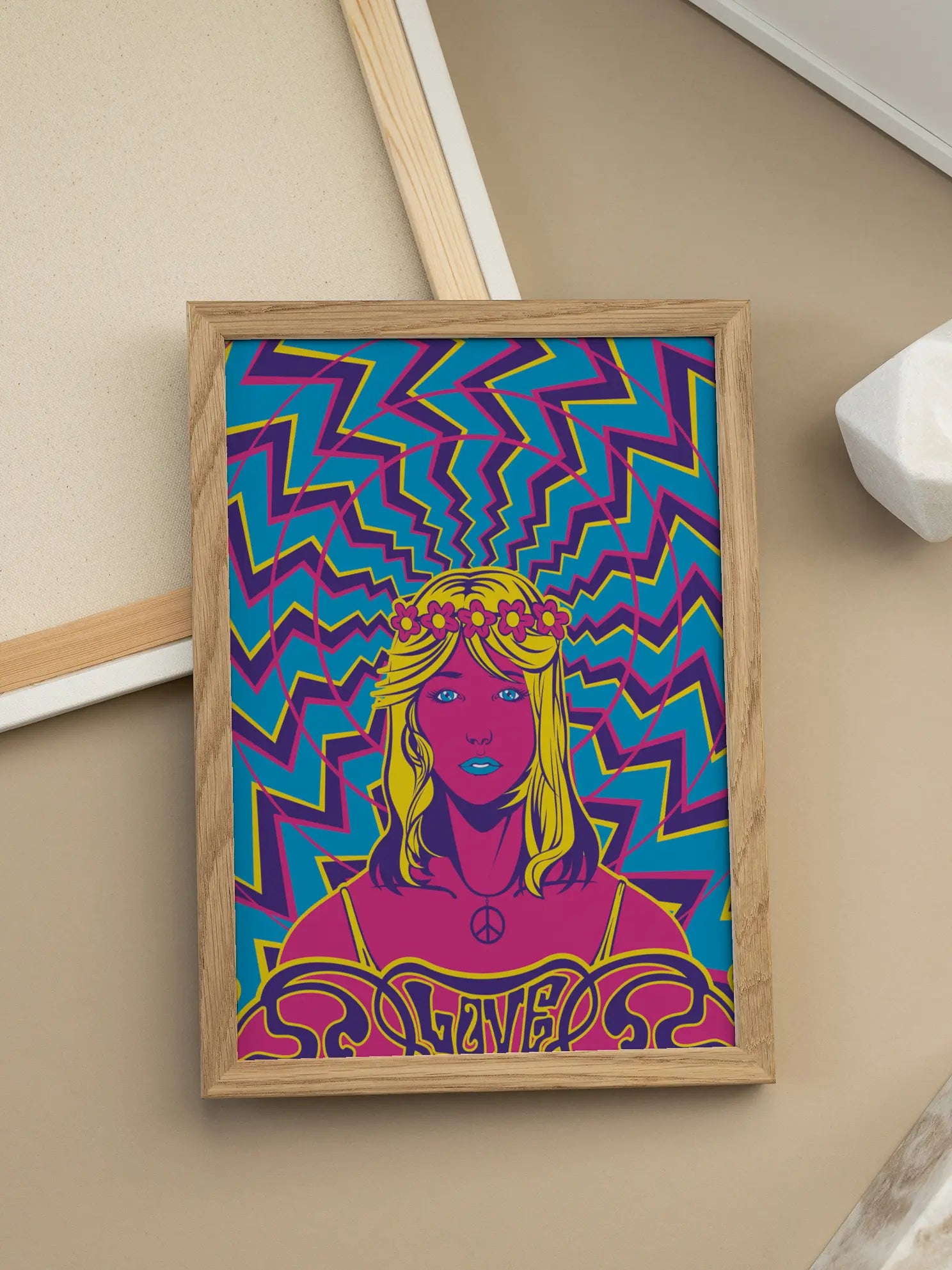 Hippie Love Poster