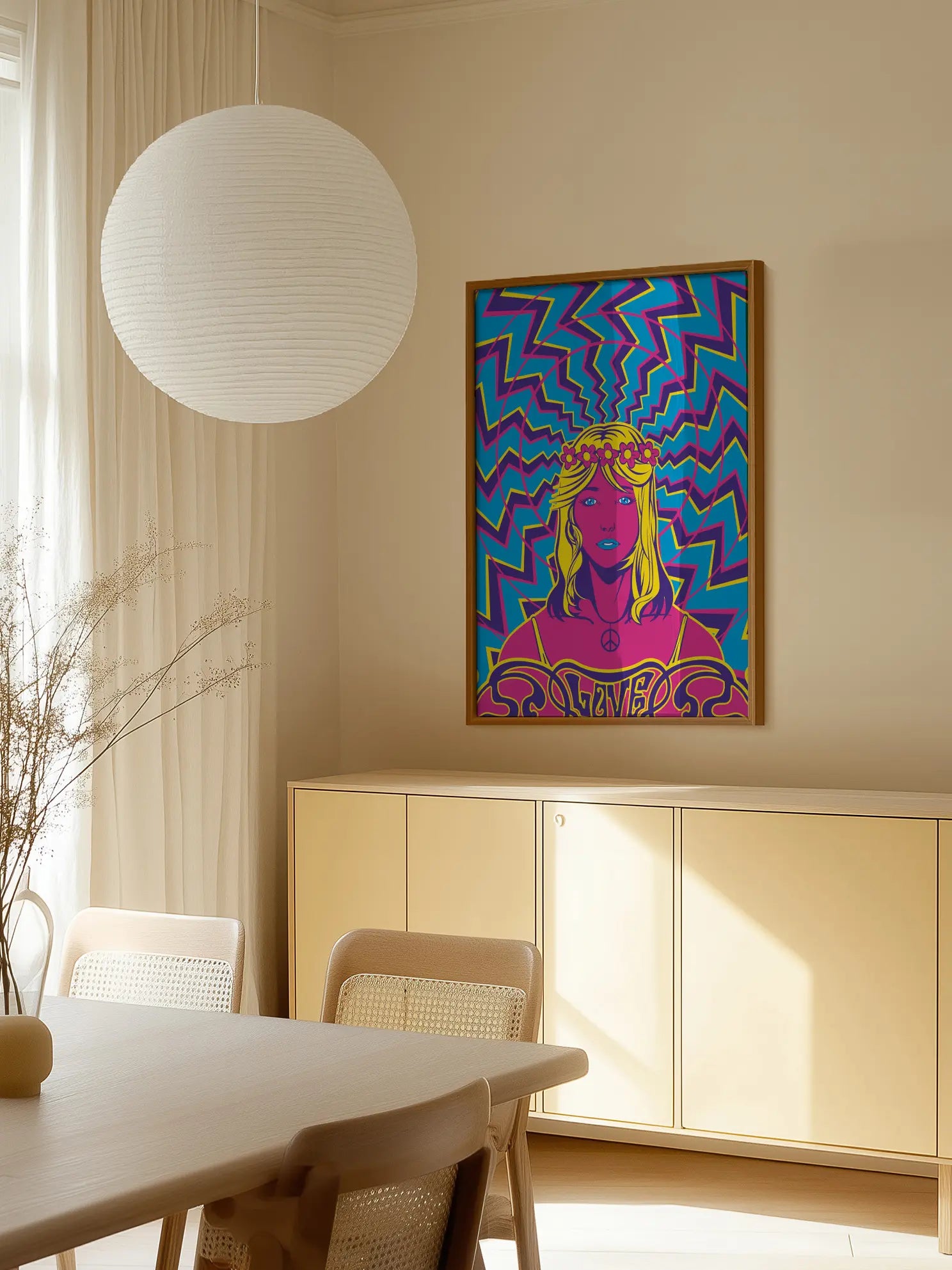 Hippie Love Poster