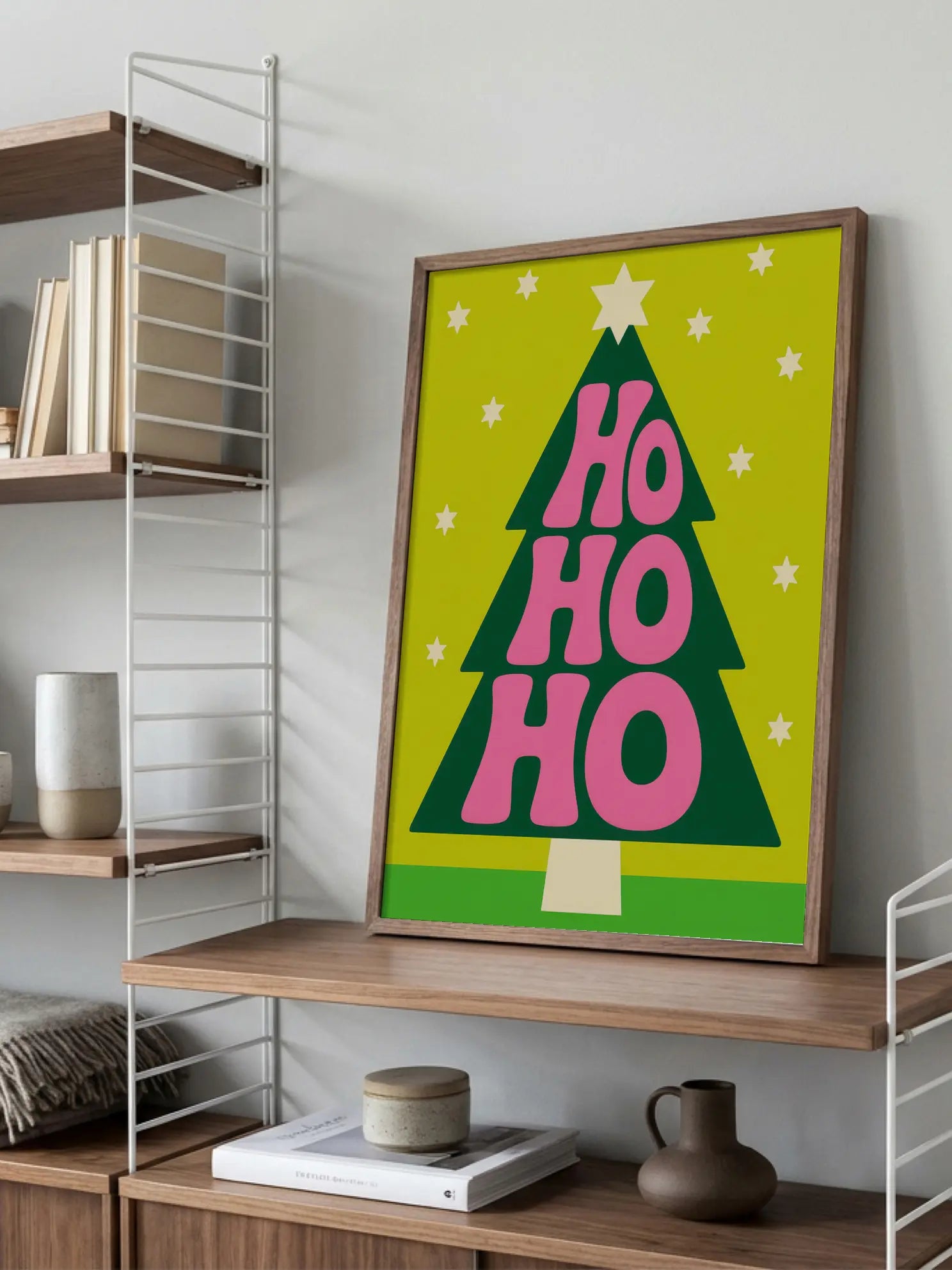Ho Ho Ho Christmas Tree Poster