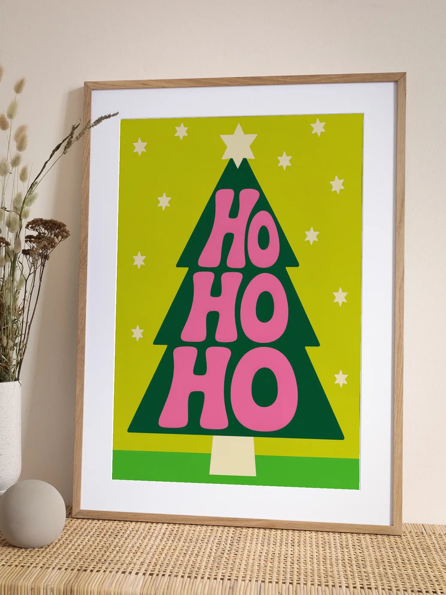 Ho Ho Ho Christmas Tree Poster