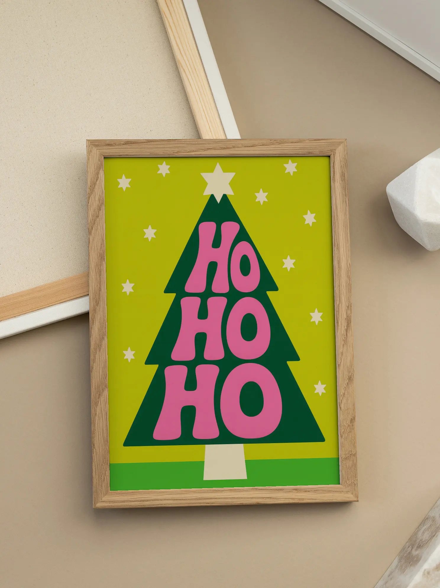 Ho Ho Ho Christmas Tree Poster