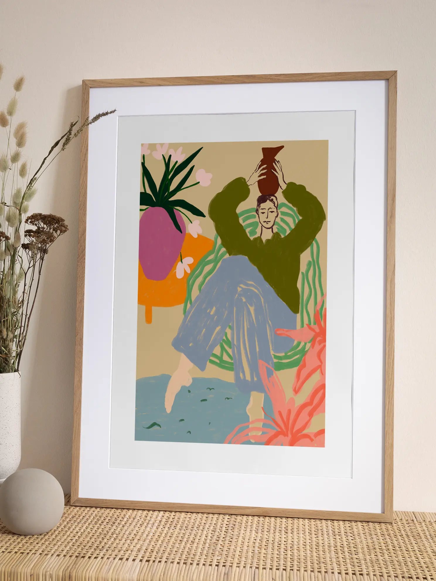 Holding a Pot Poster