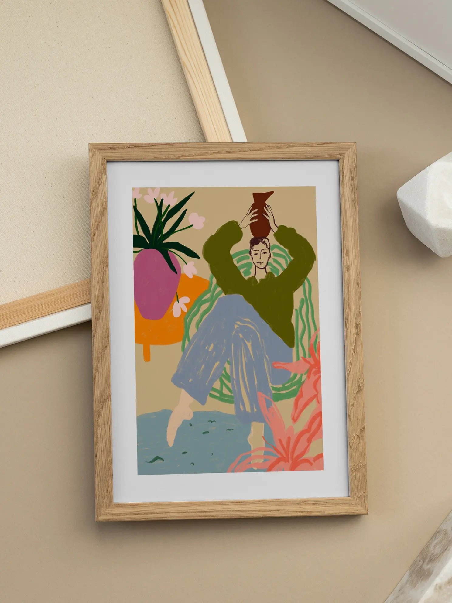 Holding a Pot Poster