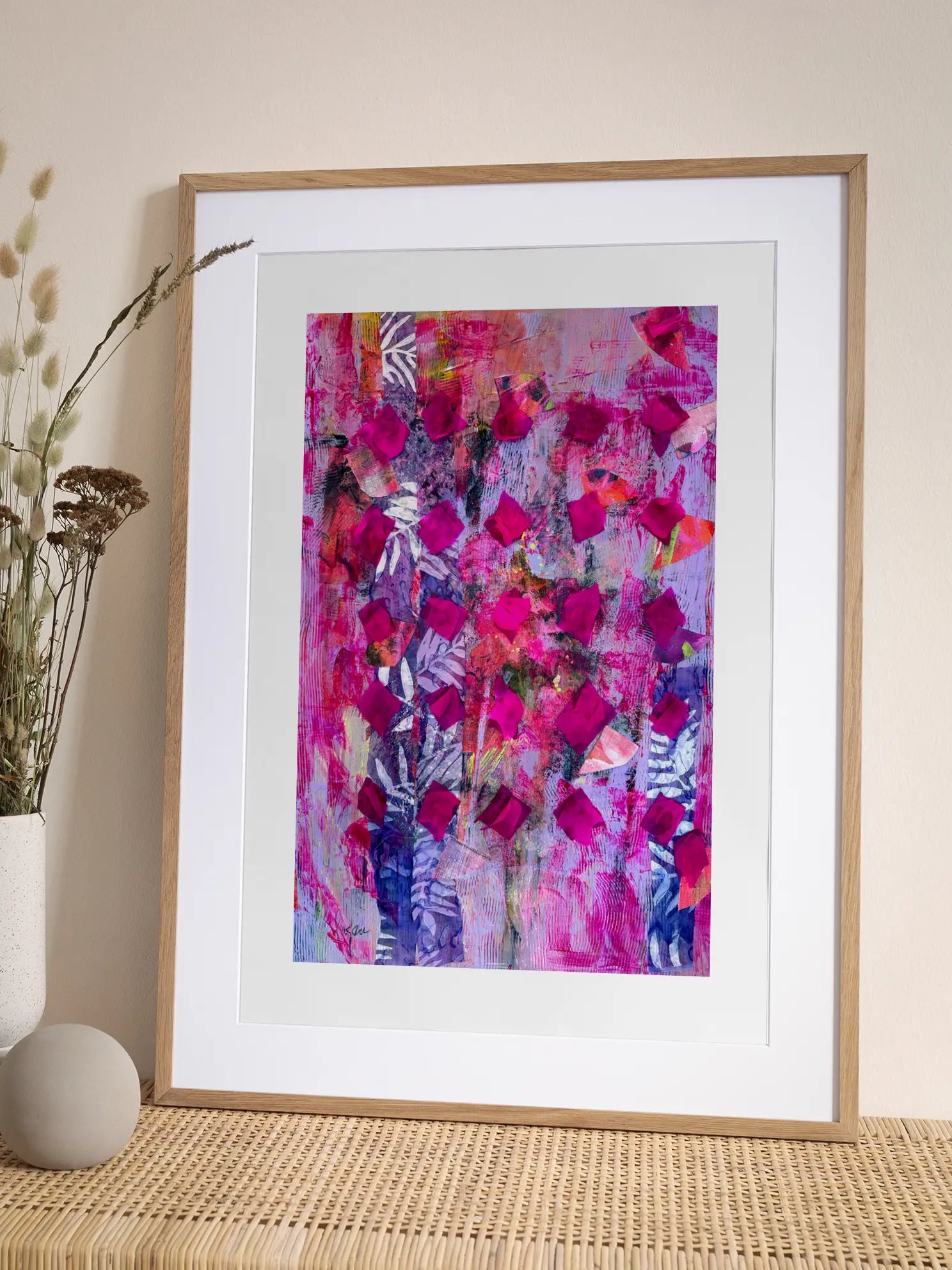 Hot Pink Collage Poster