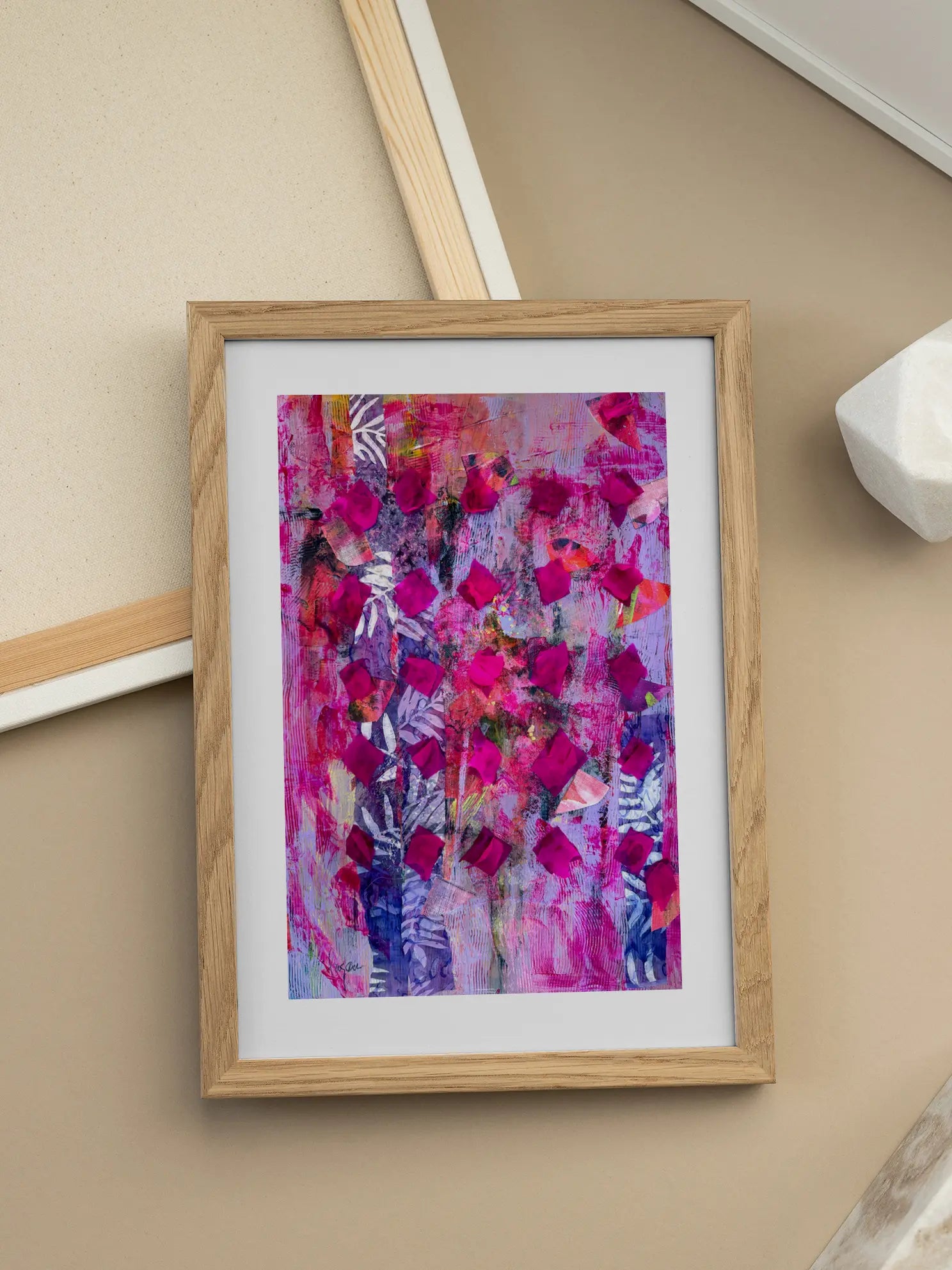 Hot Pink Collage Poster