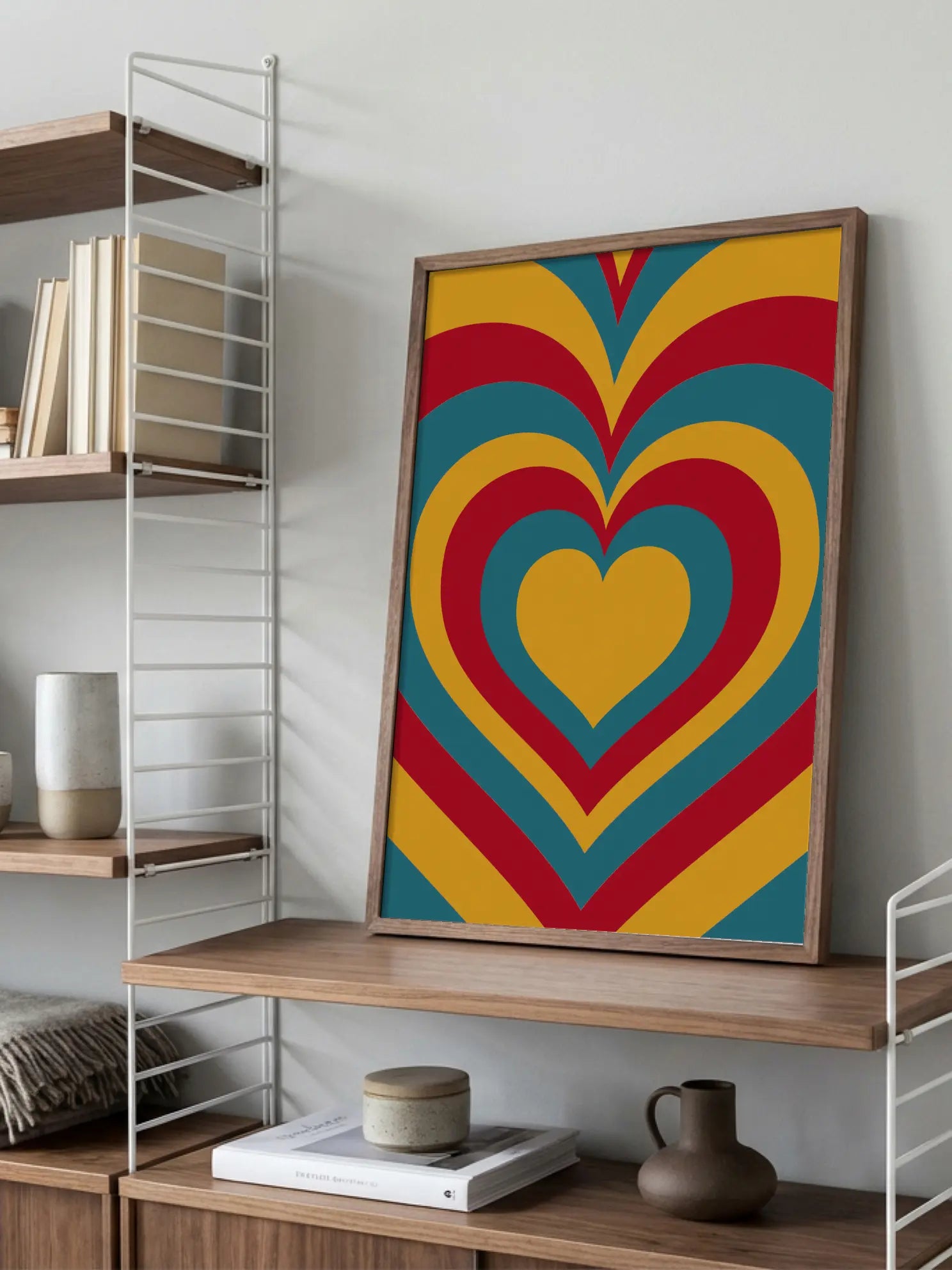 Hypnotic Retro Heart Poster
